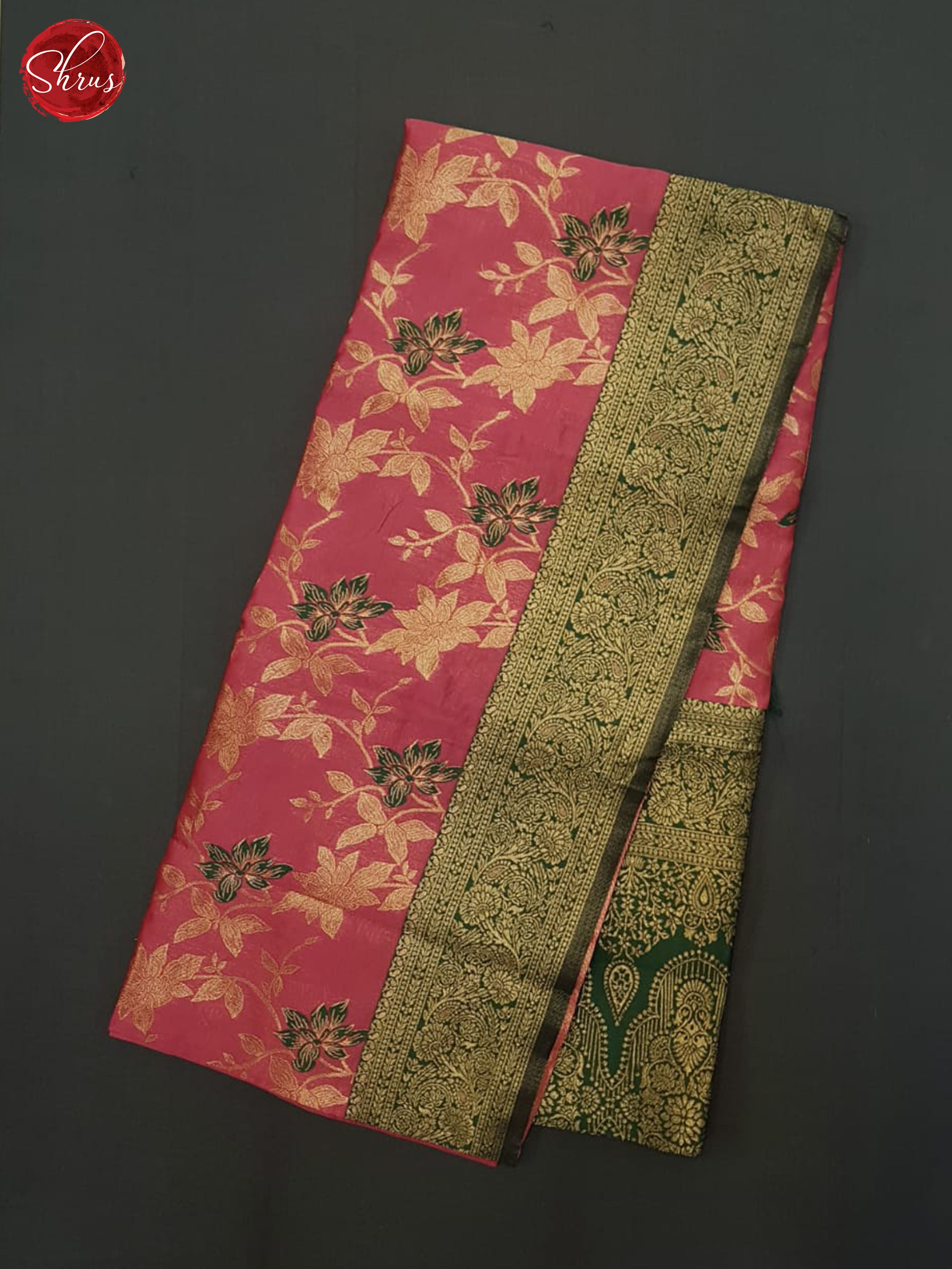 Pink & Green - Semi Softsilk Saree - Shop on ShrusEternity.com