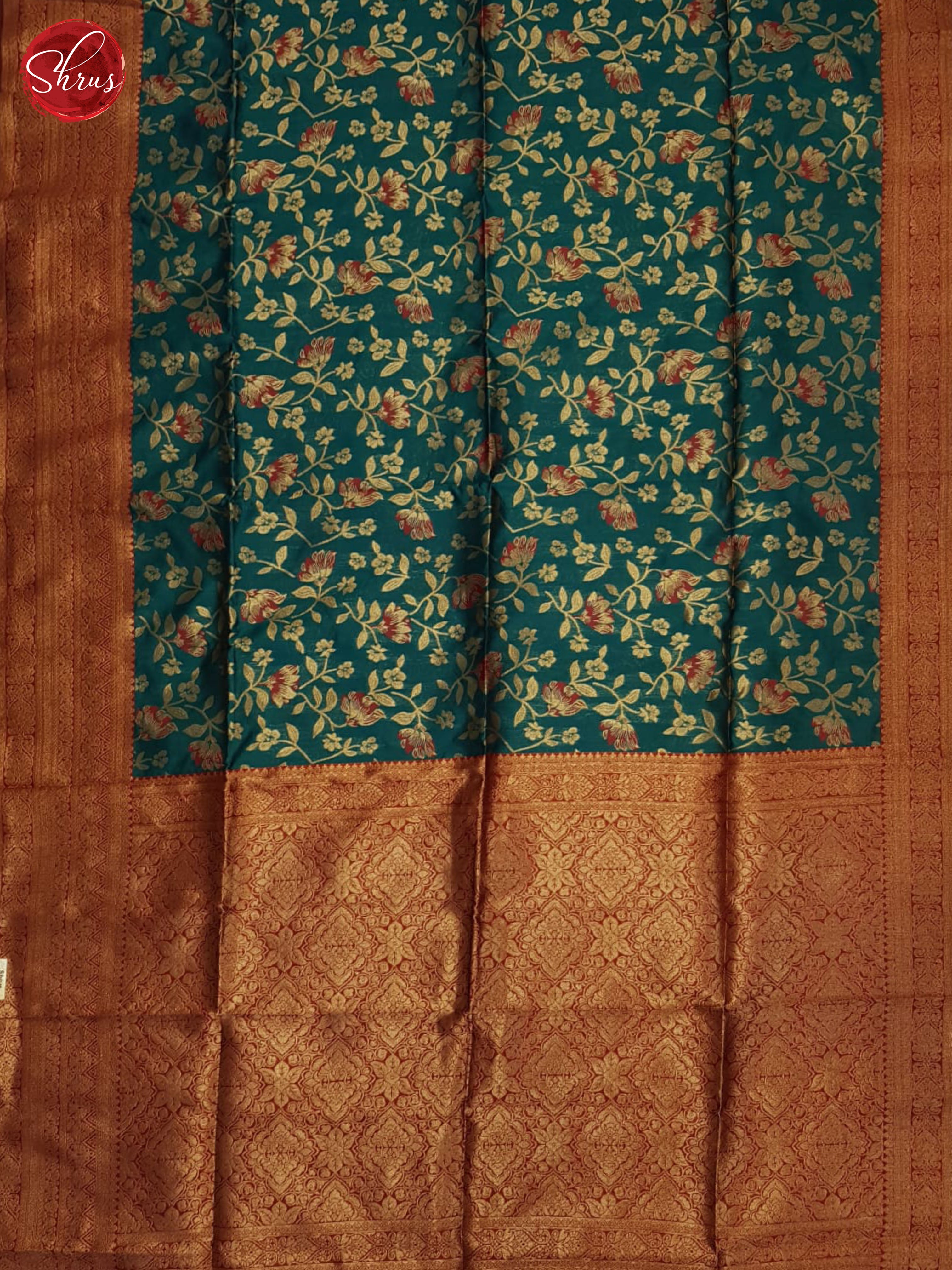 Green And Arraku Marron - Semi Softsilk Saree - Shop on ShrusEternity.com