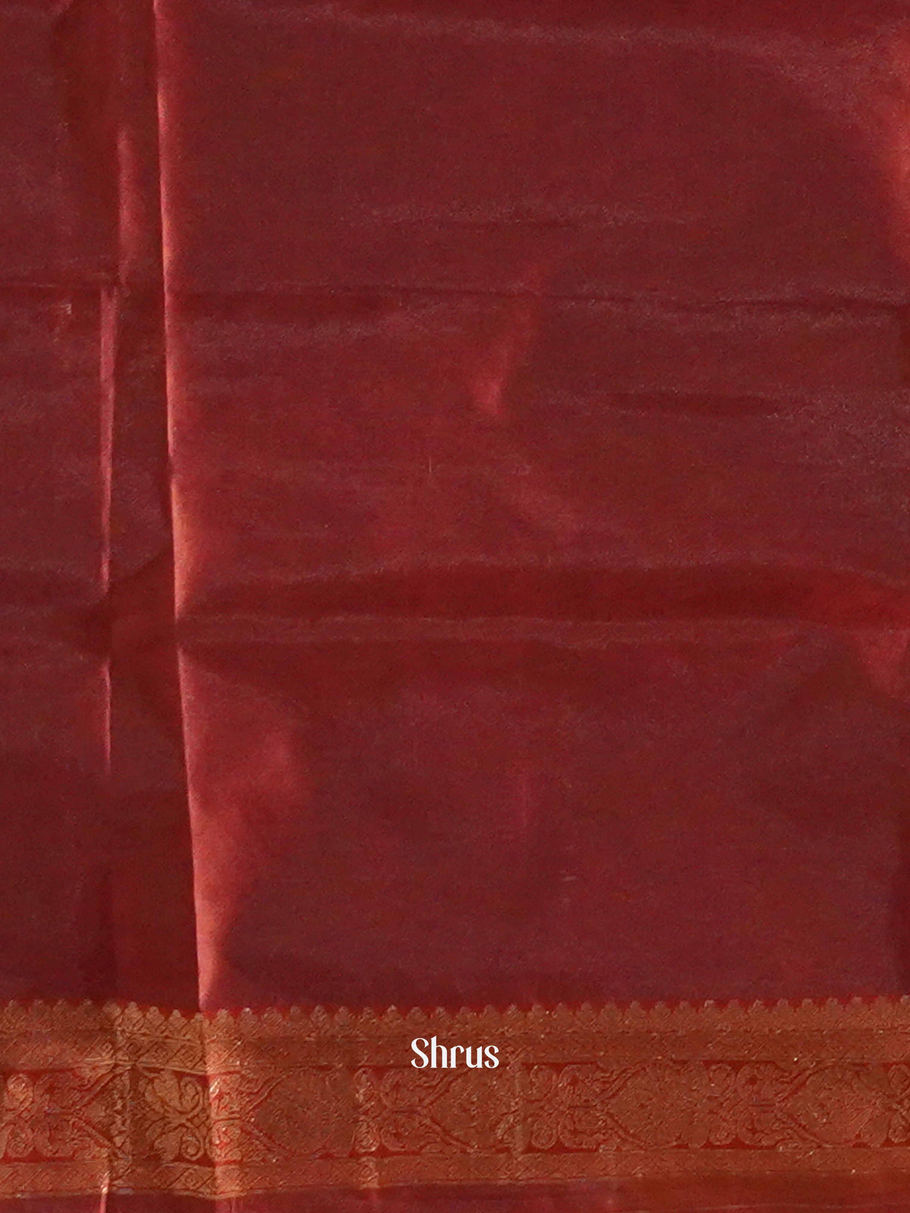 Green And Arraku Marron - Semi Softsilk Saree - Shop on ShrusEternity.com
