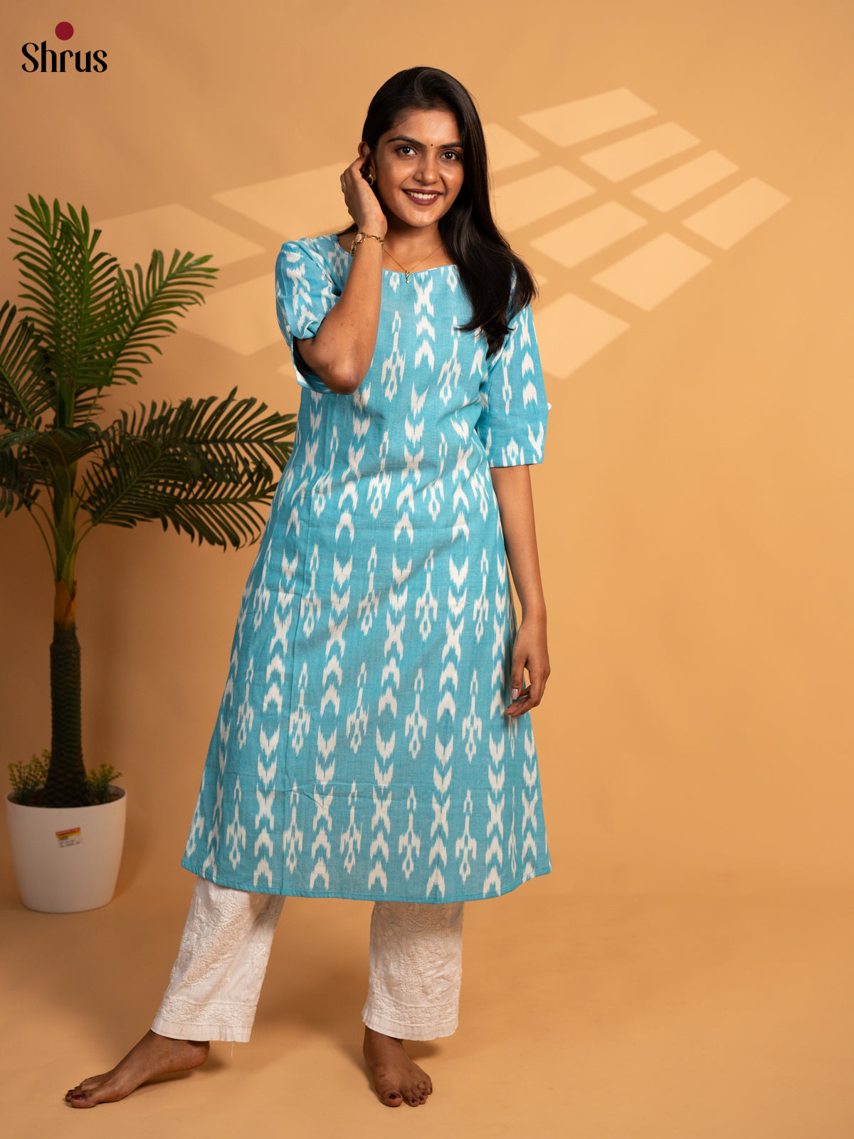 Blue - Readymade Kurti - Shop on ShrusEternity.com