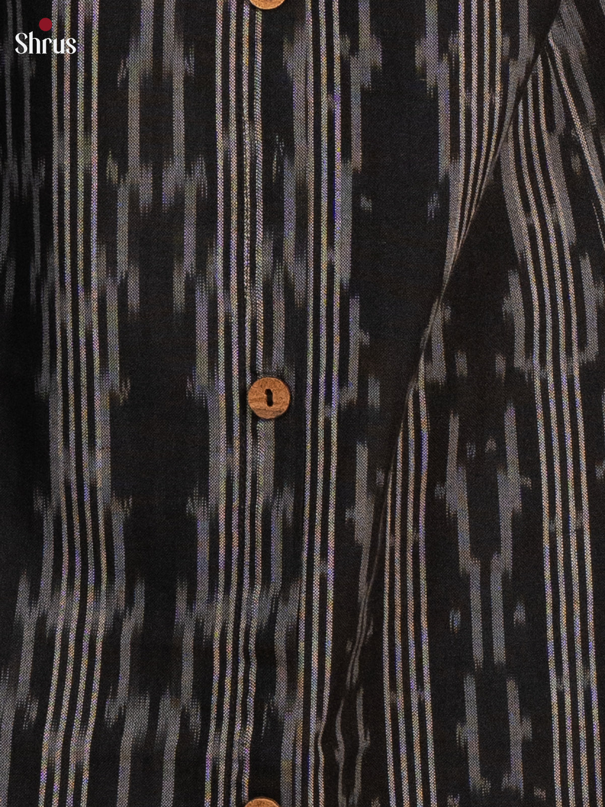 Black- Ikkat printed Readymade Kurti - Shop on ShrusEternity.com