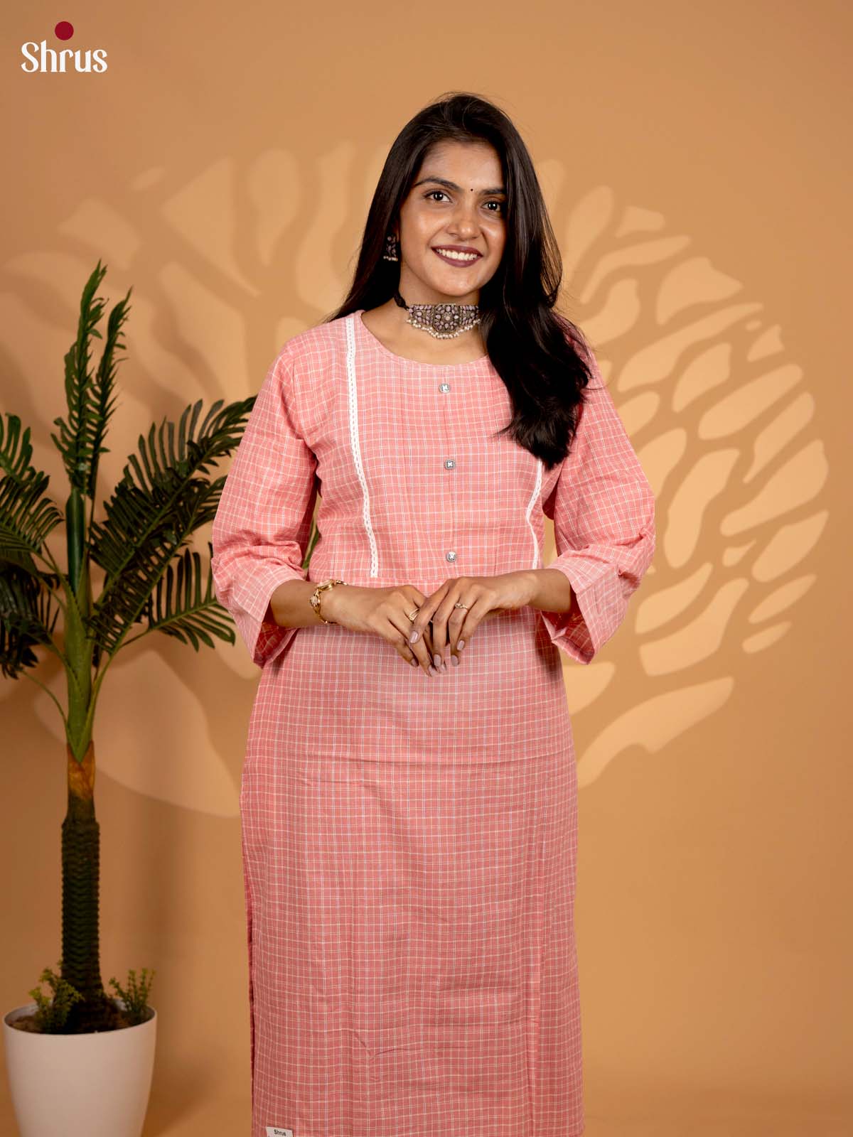 Pink -Readymade Kurti - Shop on ShrusEternity.com