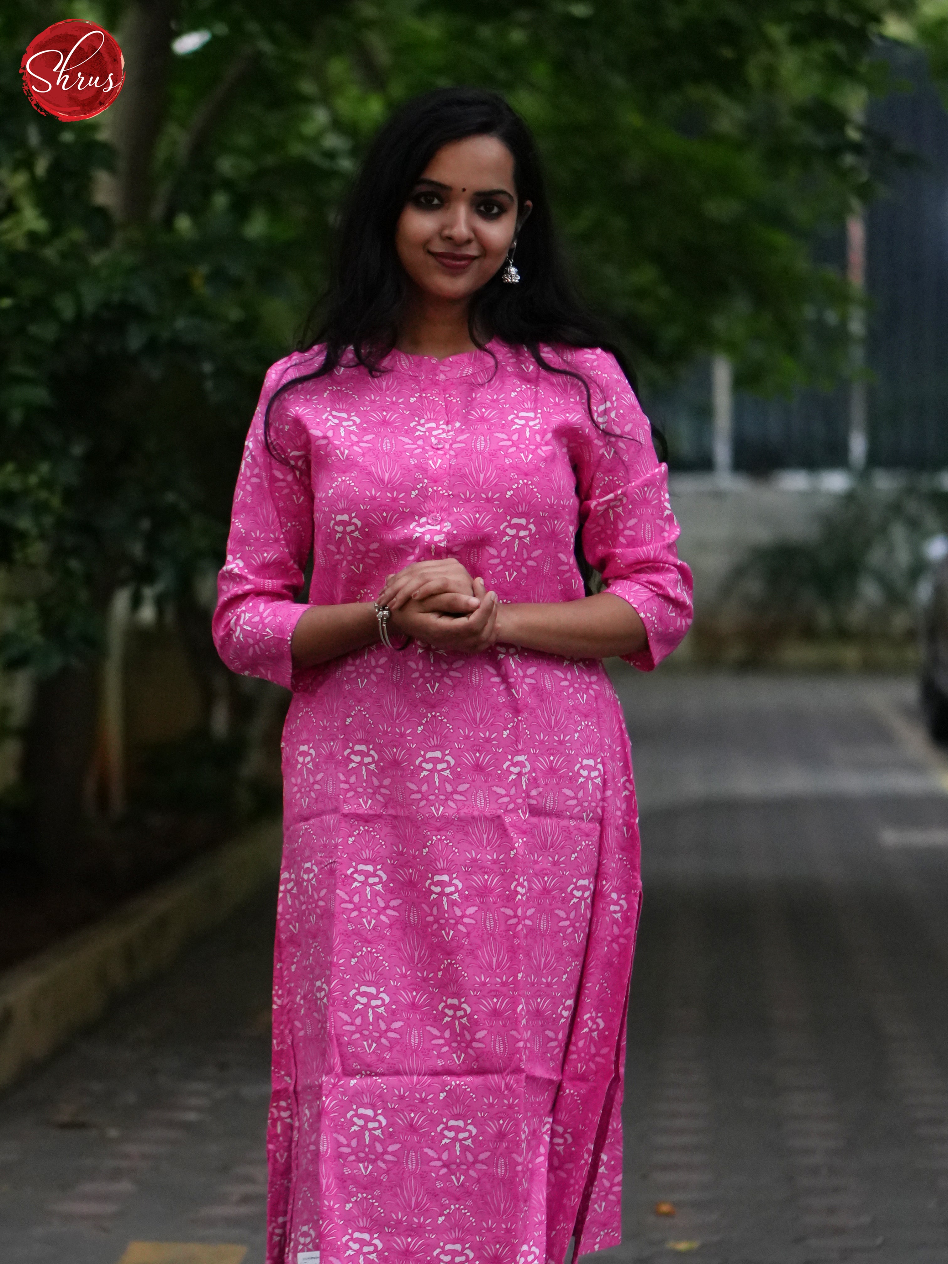 Pink - Casual Readymade Kurti - Shop on ShrusEternity.com