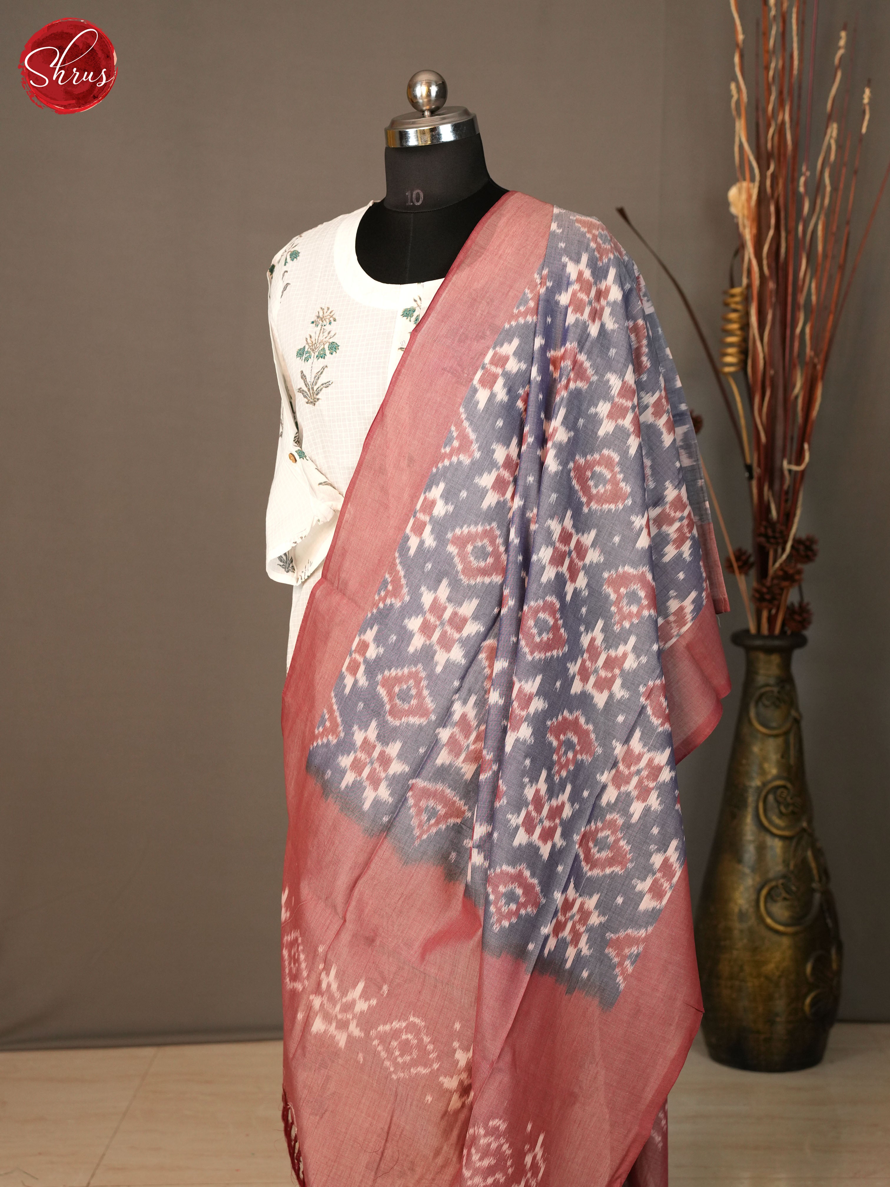 Grey and Pink - Dupatta - Shop on ShrusEternity.com