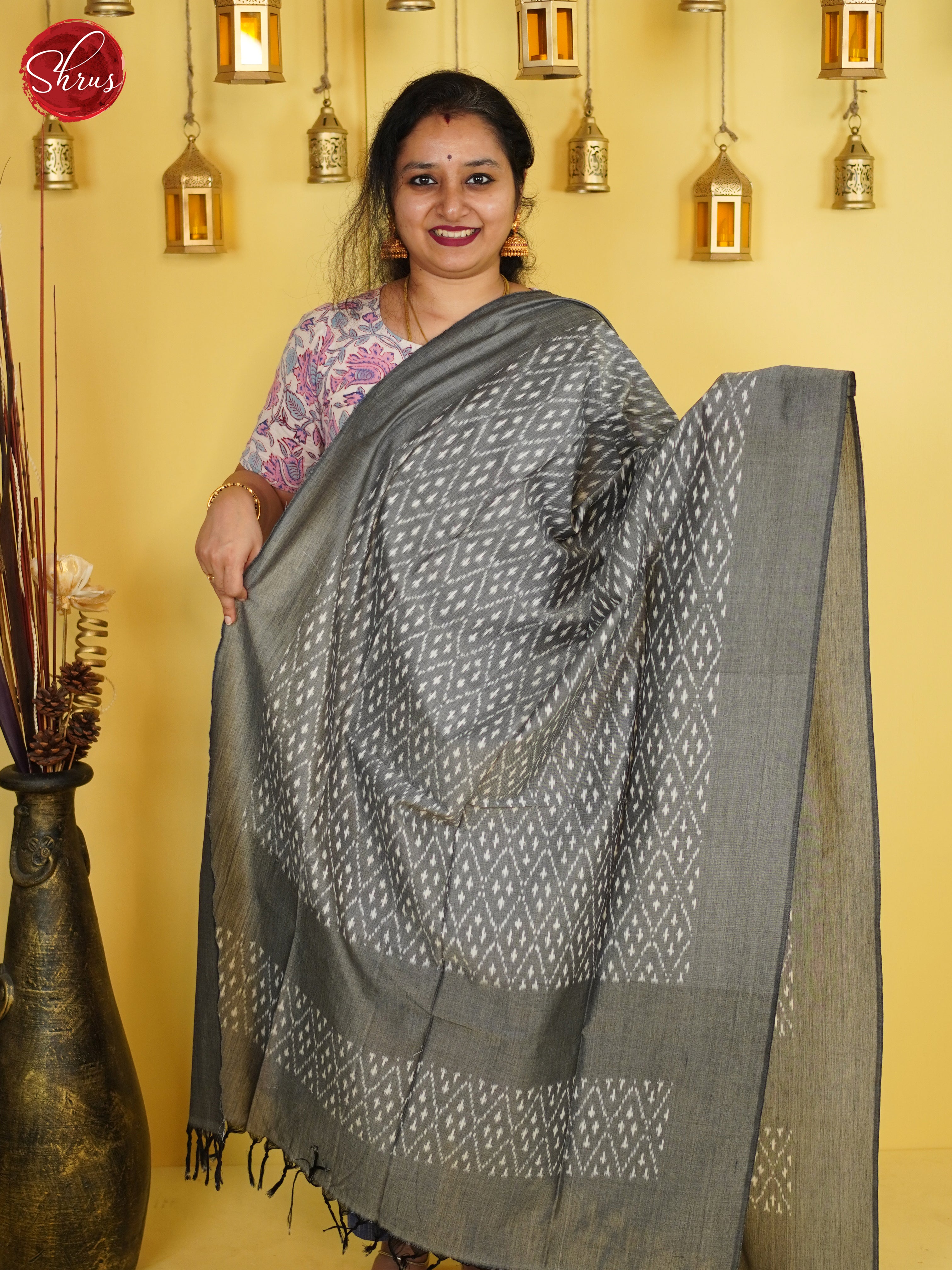 Grey- Dupatta - Shop on ShrusEternity.com