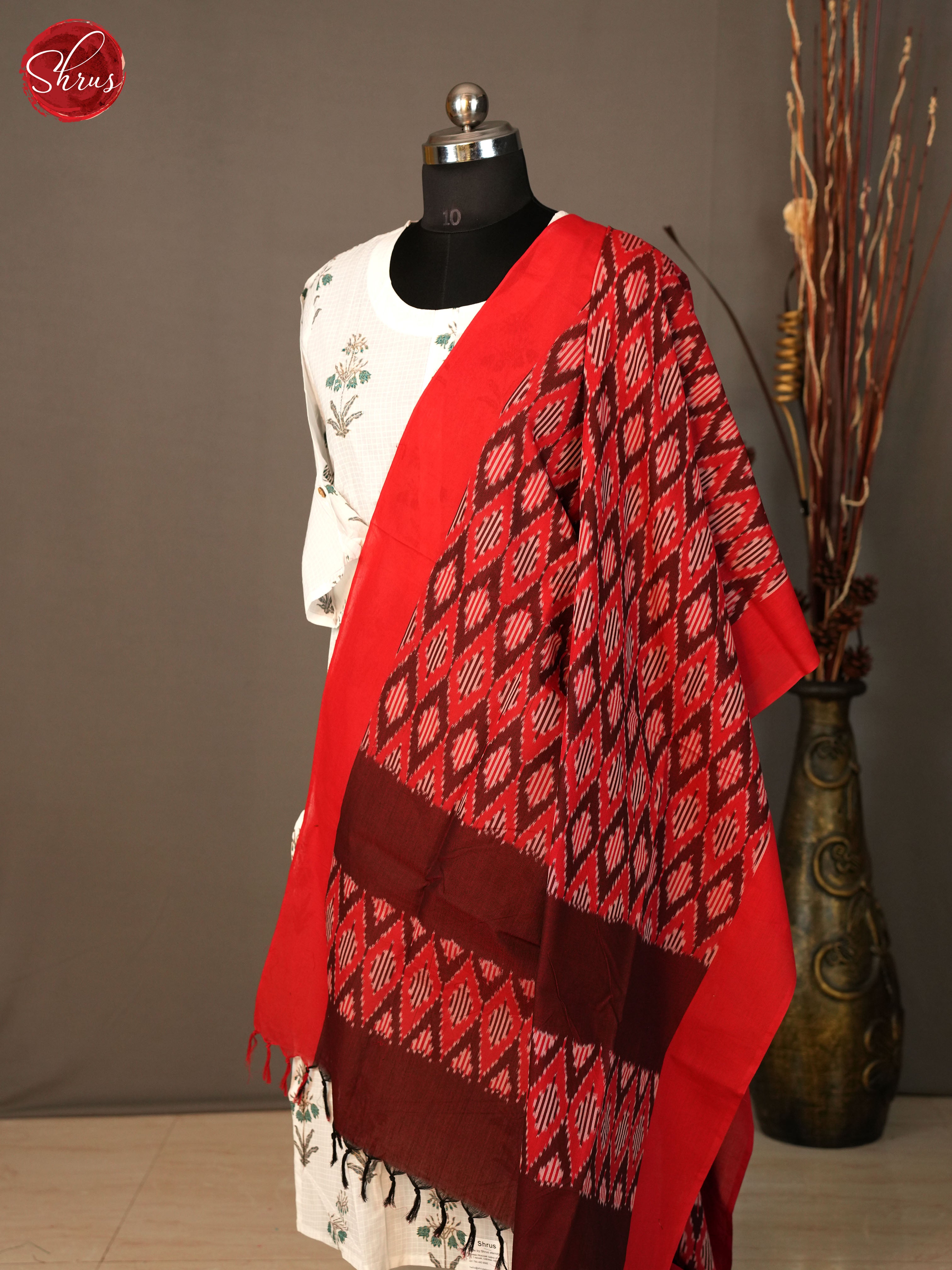 Red - Dupatta - Shop on ShrusEternity.com