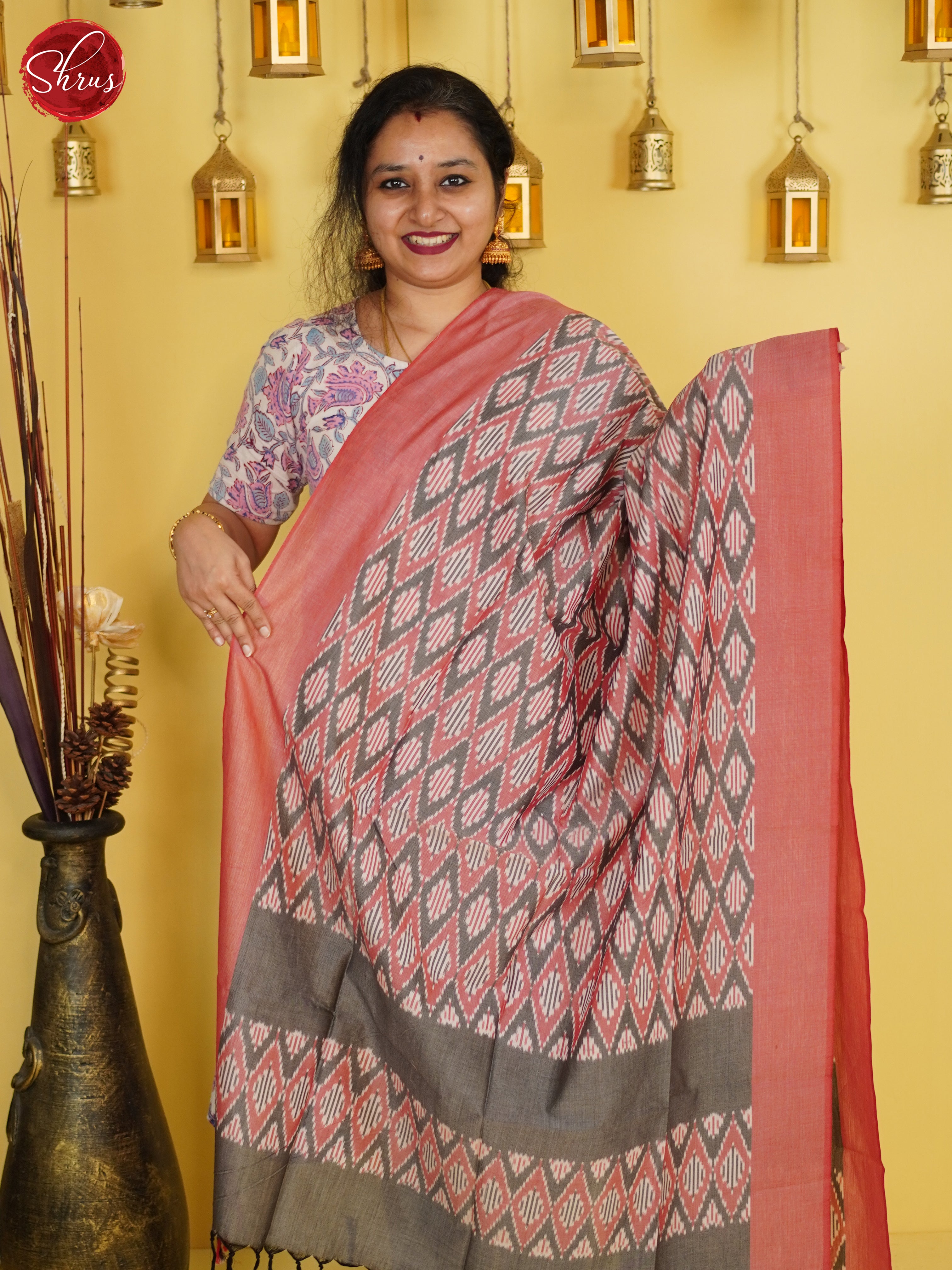 Pink & Grey- Dupatta - Shop on ShrusEternity.com