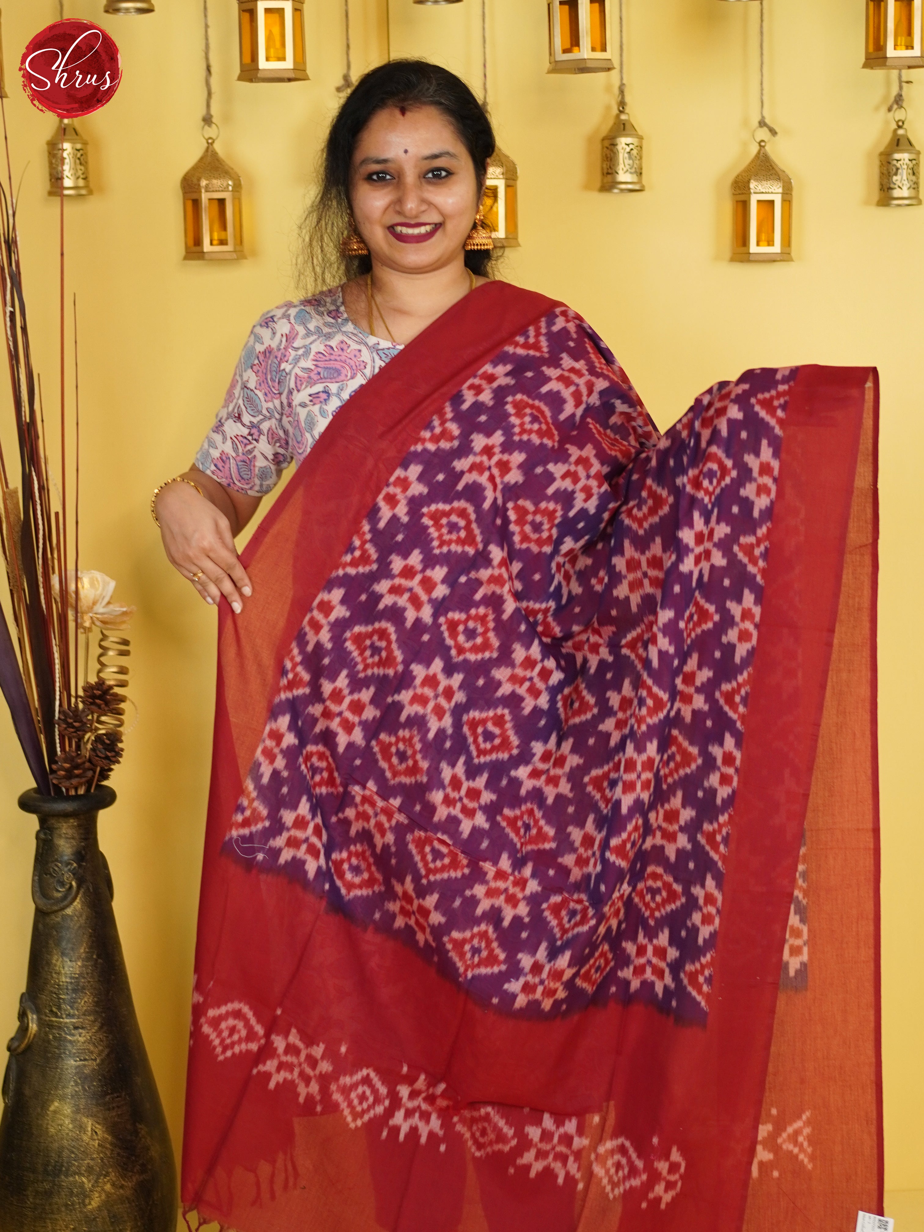 Purple & Red - Dupatta - Shop on ShrusEternity.com