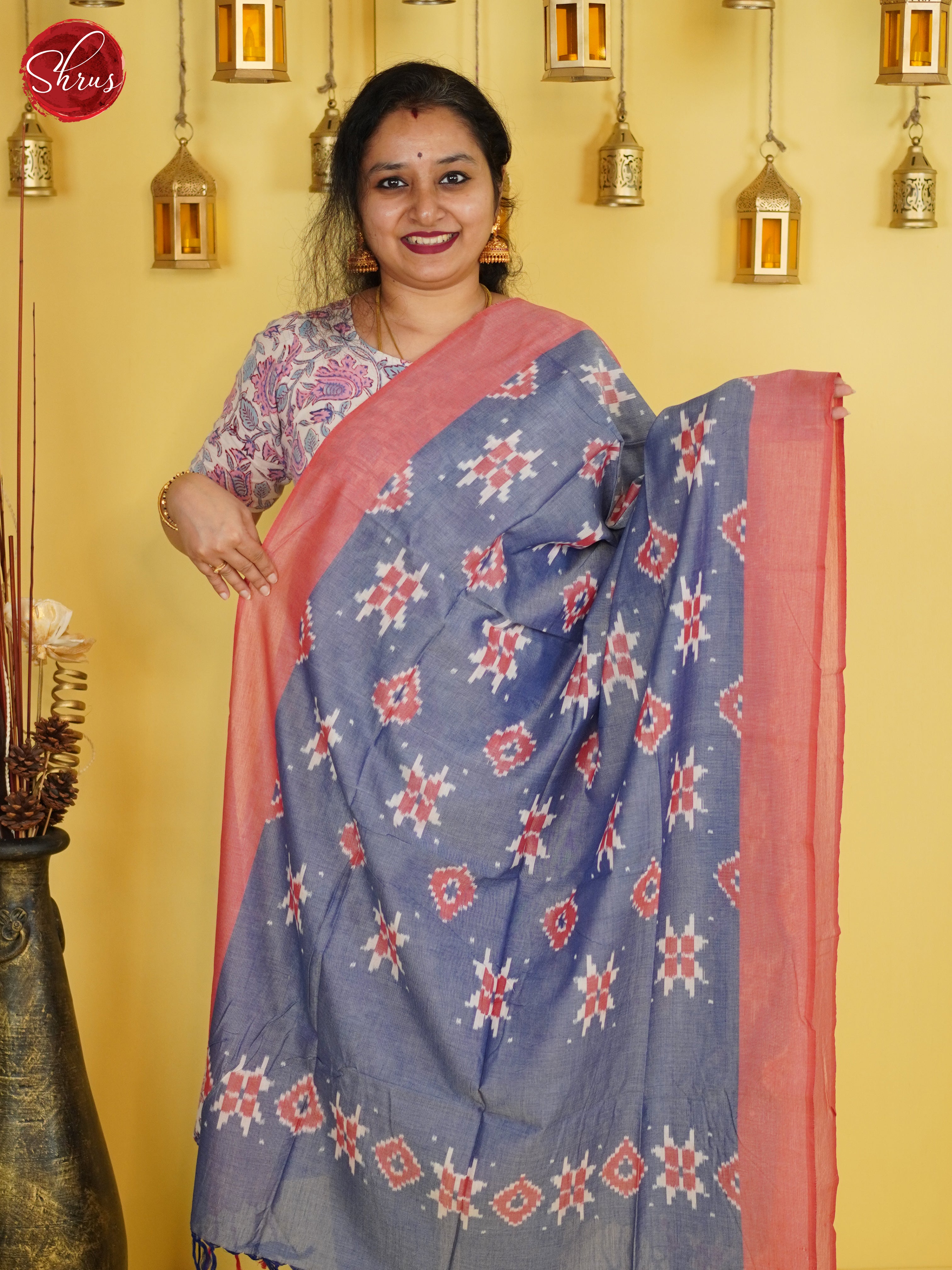 Blue & Pink - Dupatta - Shop on ShrusEternity.com