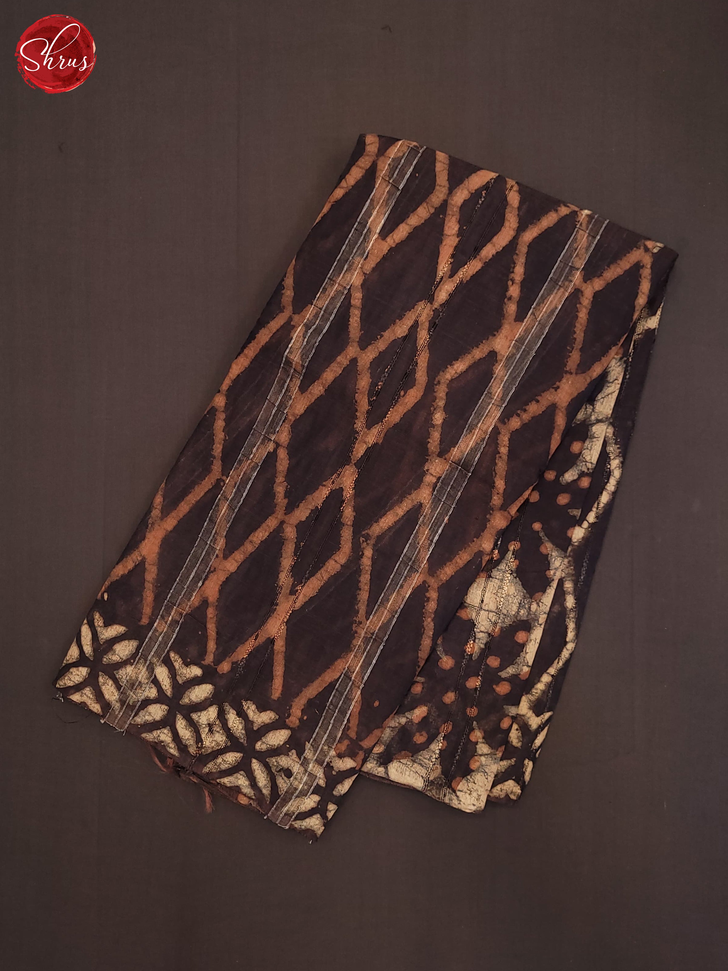 Brown(Single Tone) - Chanderi Saree - Shop on ShrusEternity.com