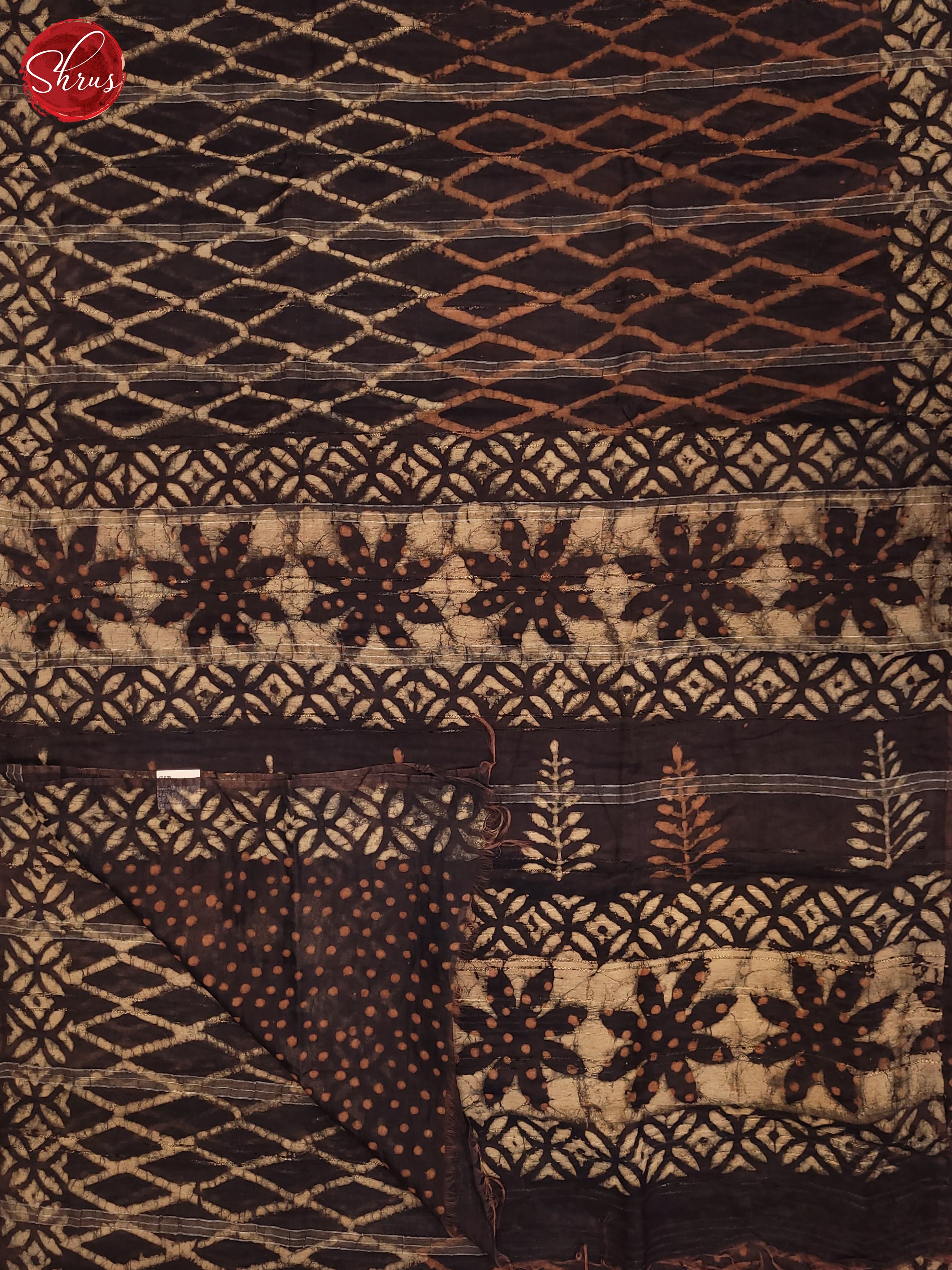 Brown(Single Tone) - Chanderi Saree - Shop on ShrusEternity.com