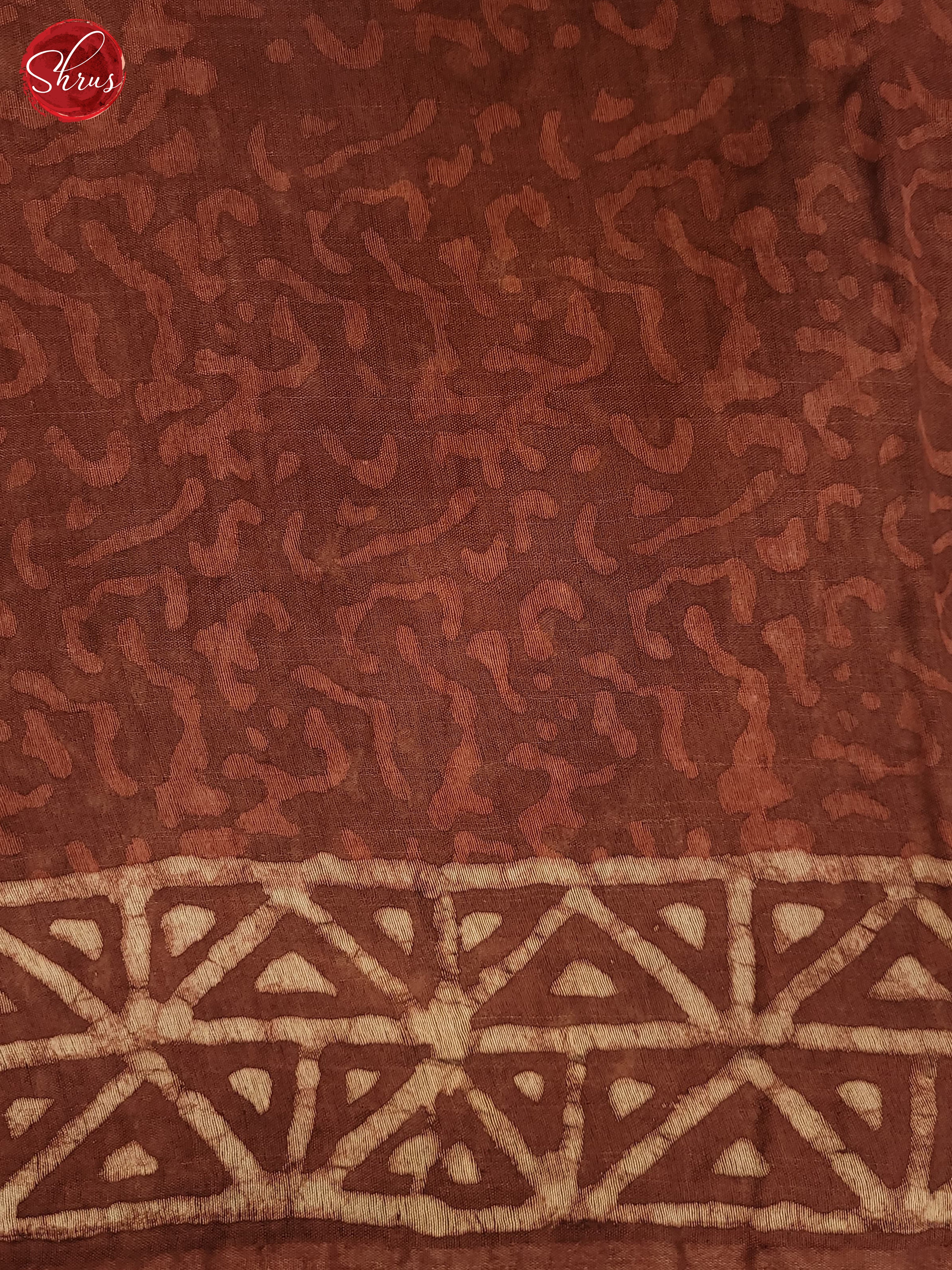 Brown(Single Tone) - Chanderi Saree - Shop on ShrusEternity.com