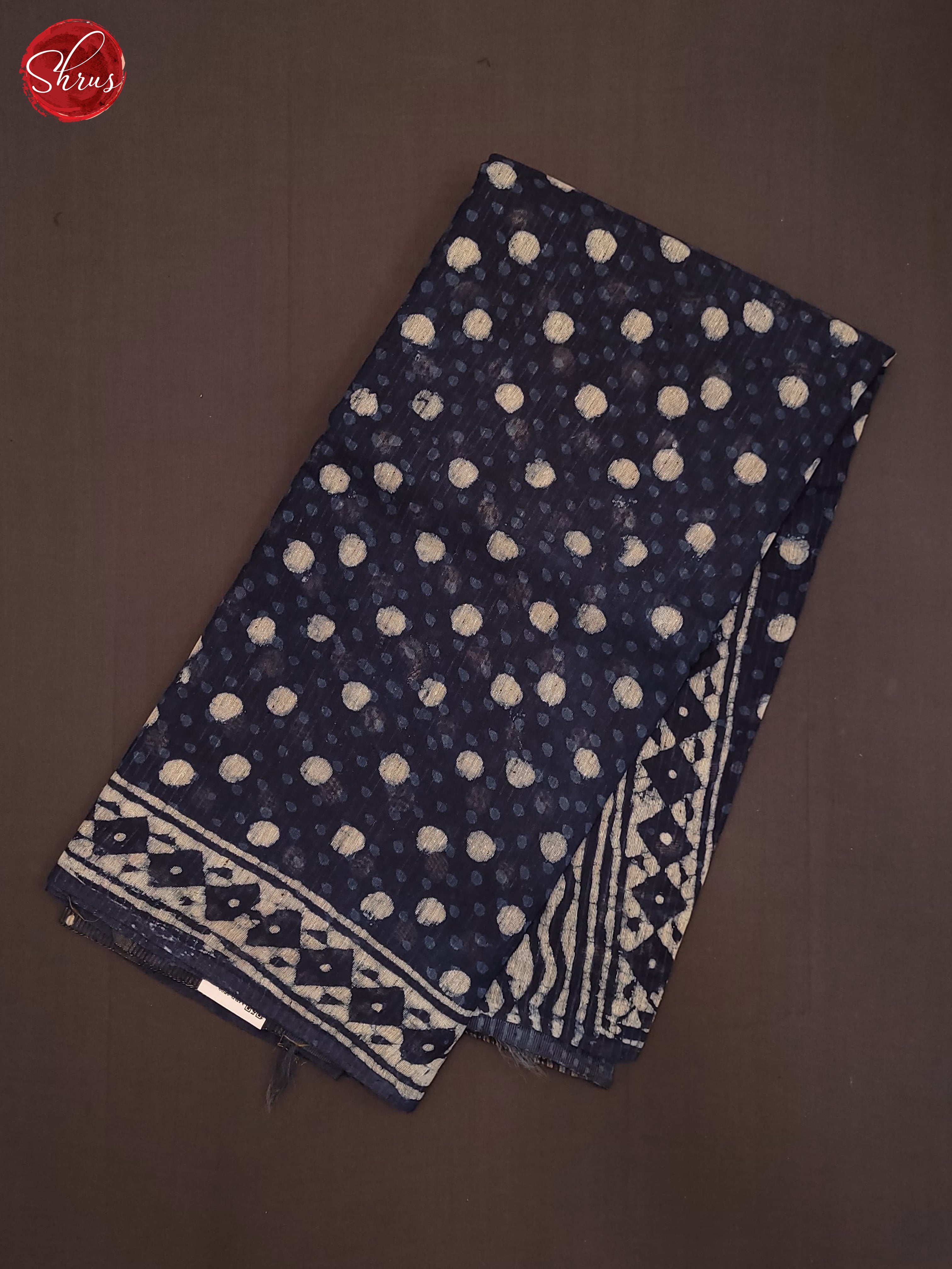 Navy Blue(SIngle Tone) - Chanderi Saree - Shop on ShrusEternity.com