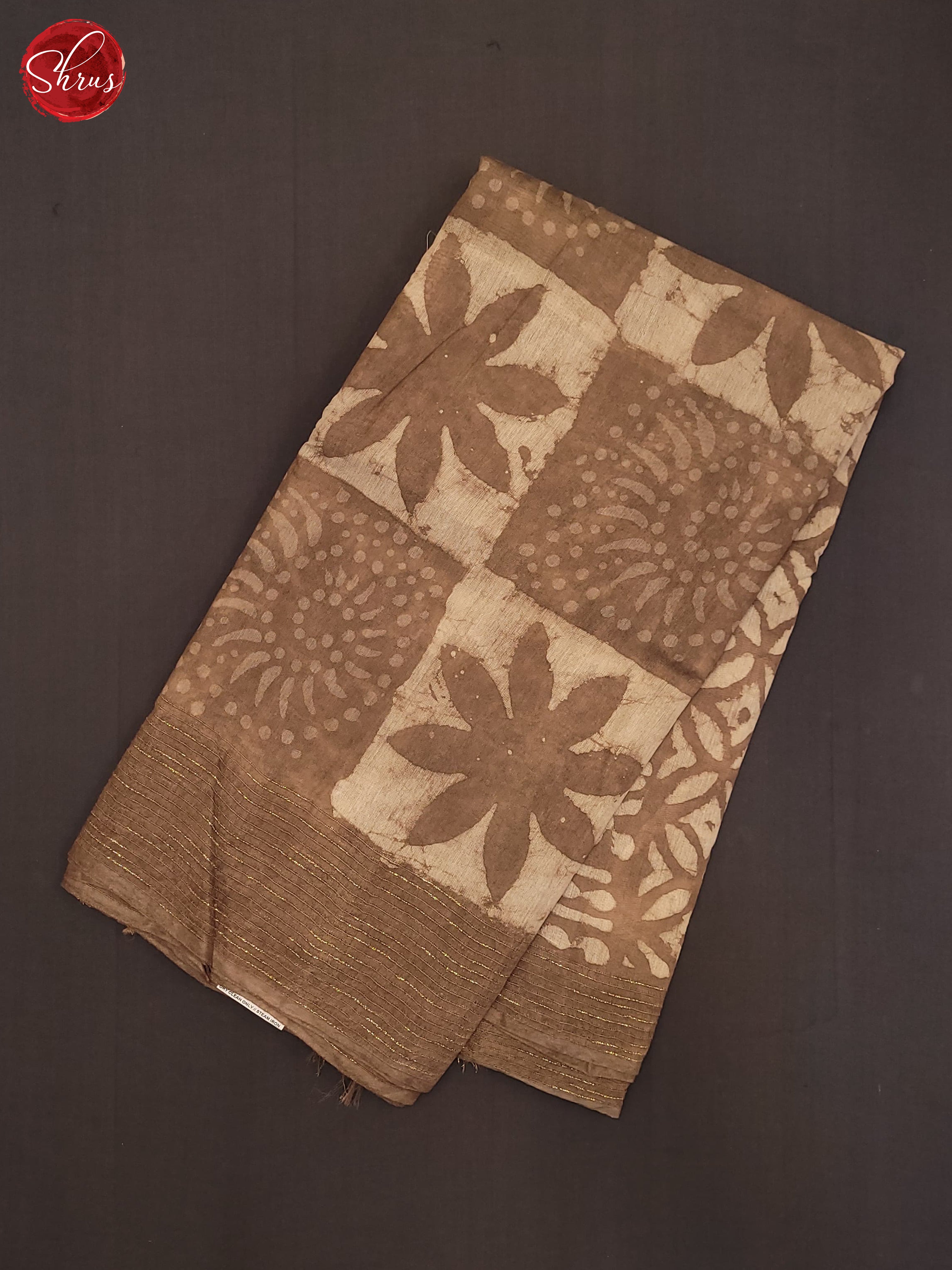 Grey(Single Tone) - Chanderi Saree - Shop on ShrusEternity.com