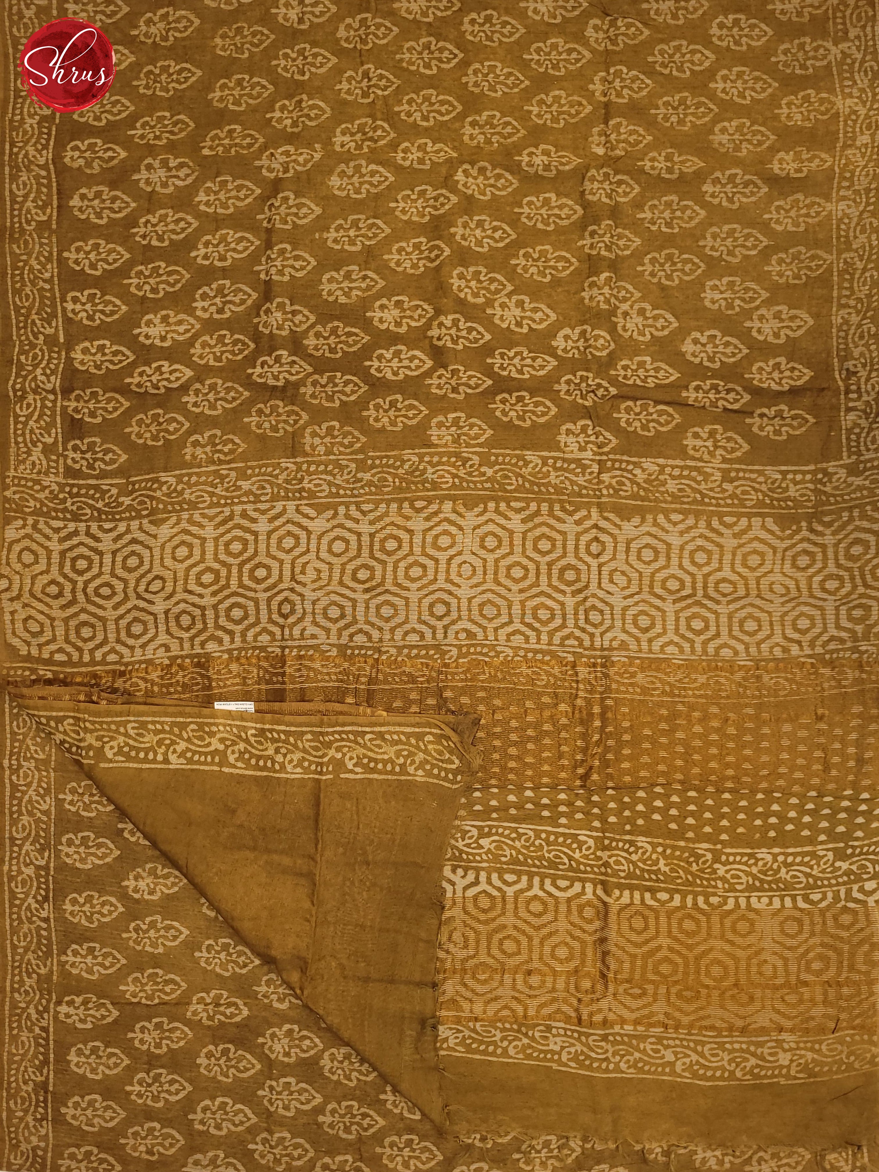 Mehandi Green(Single Tone) - Chanderi Saree - Shop on ShrusEternity.com