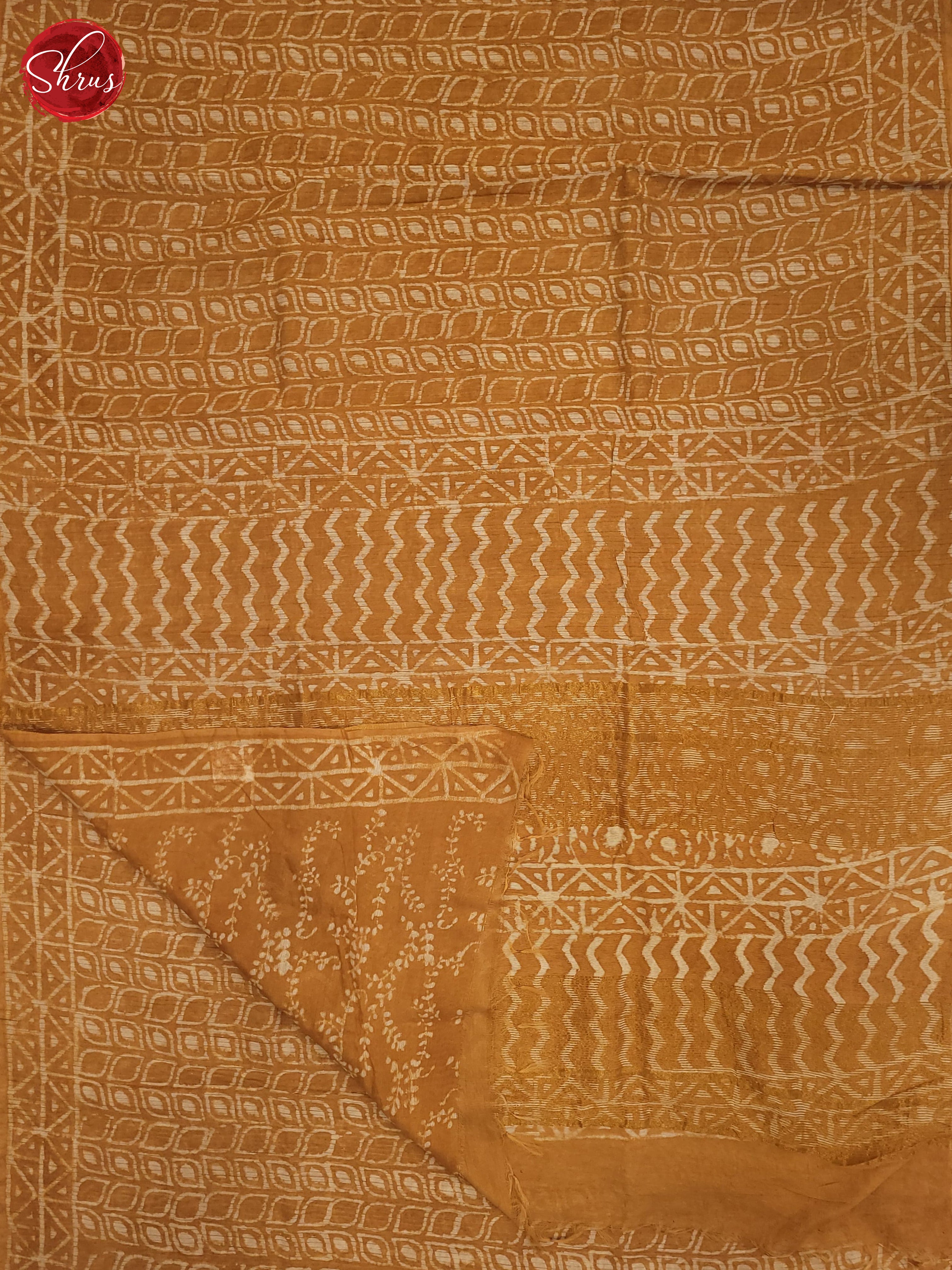 Mustard(Single Tone) - Chanderi Saree - Shop on ShrusEternity.com