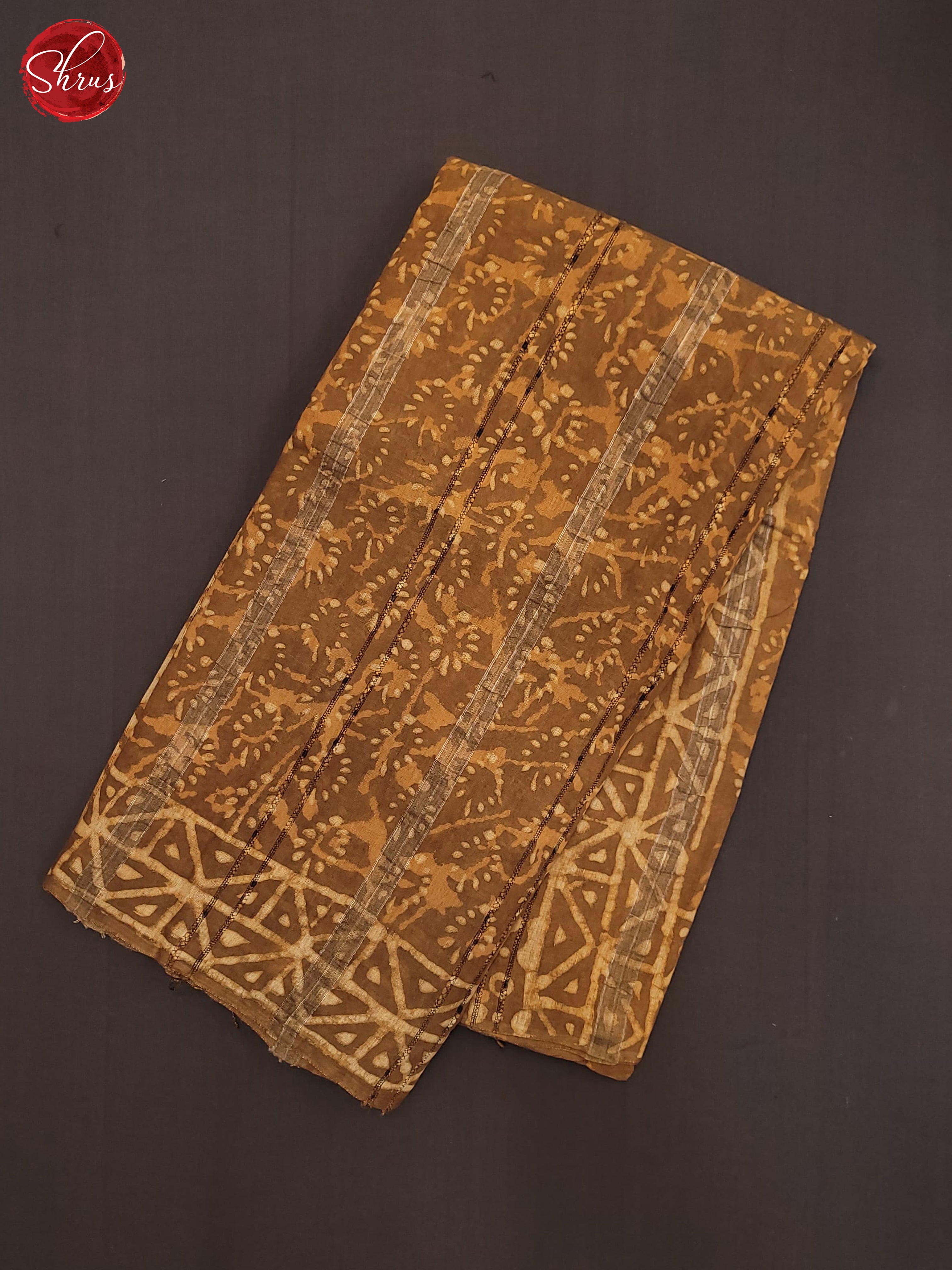 Light Brown(Single tone)- Chanderi Saree - Shop on ShrusEternity.com