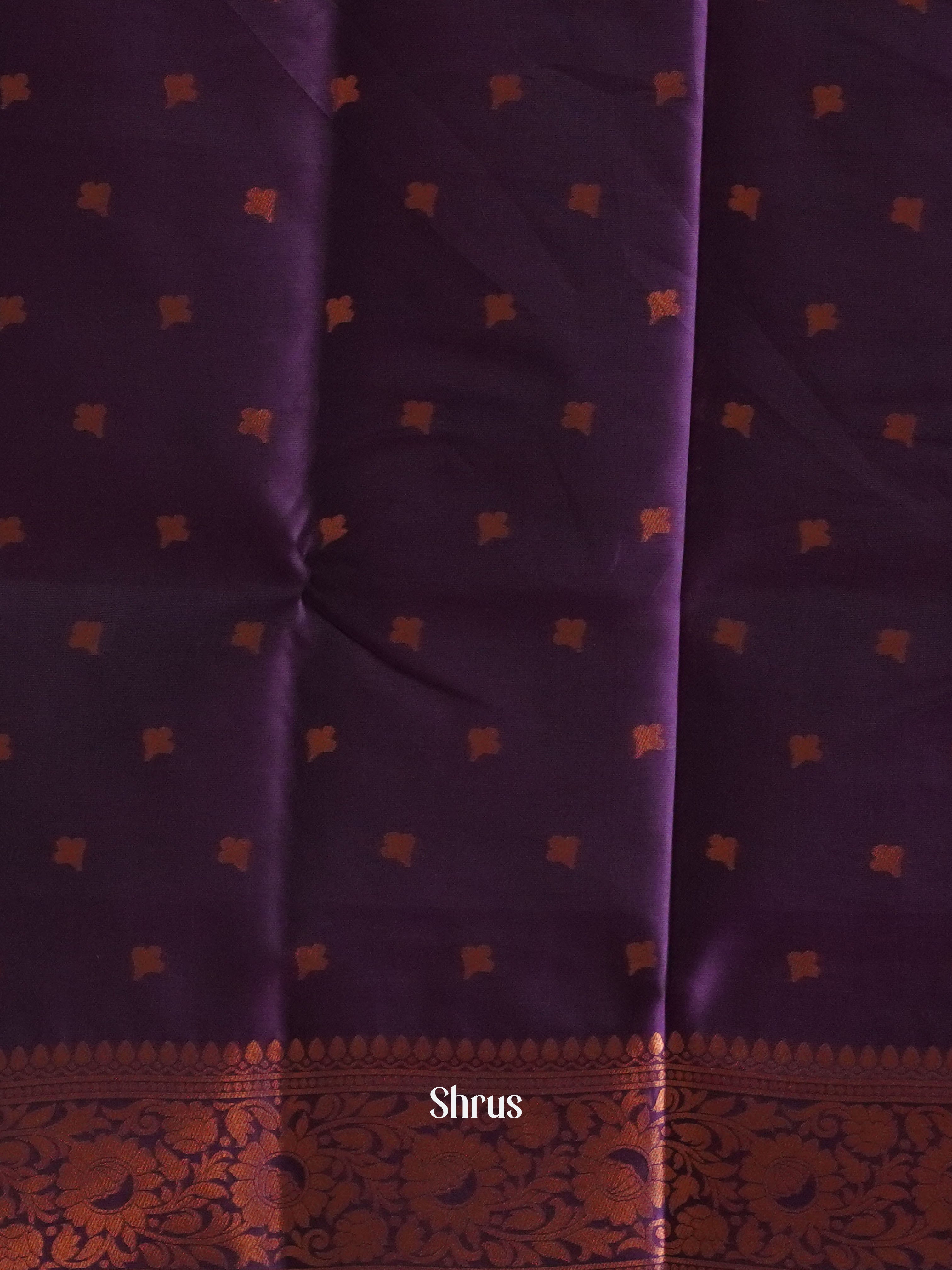 Green And Wine- Semi Soft Silk Saree - Shop on ShrusEternity.com