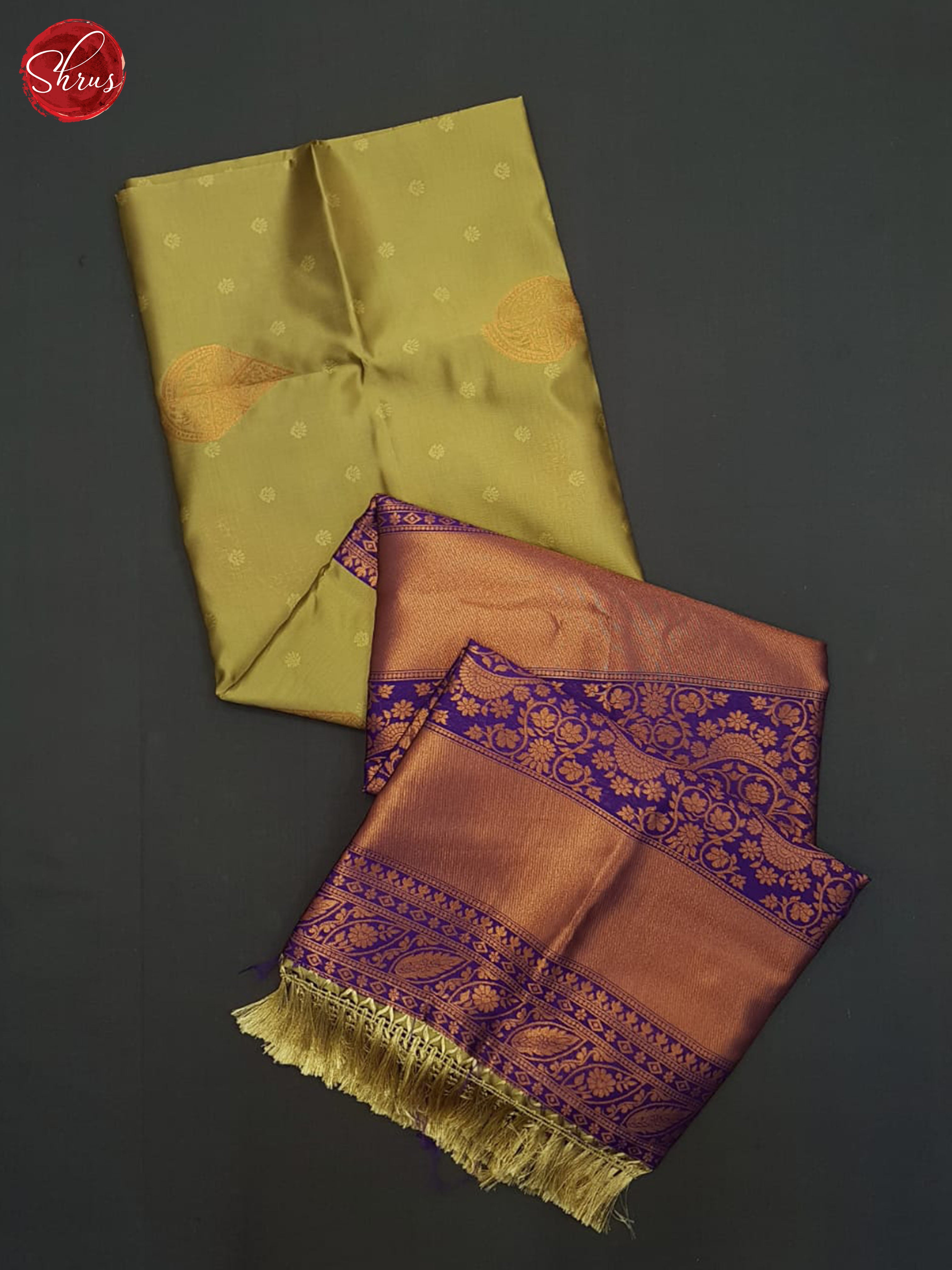Elachi Green And Purple- semi soft silk saree - Shop on ShrusEternity.com