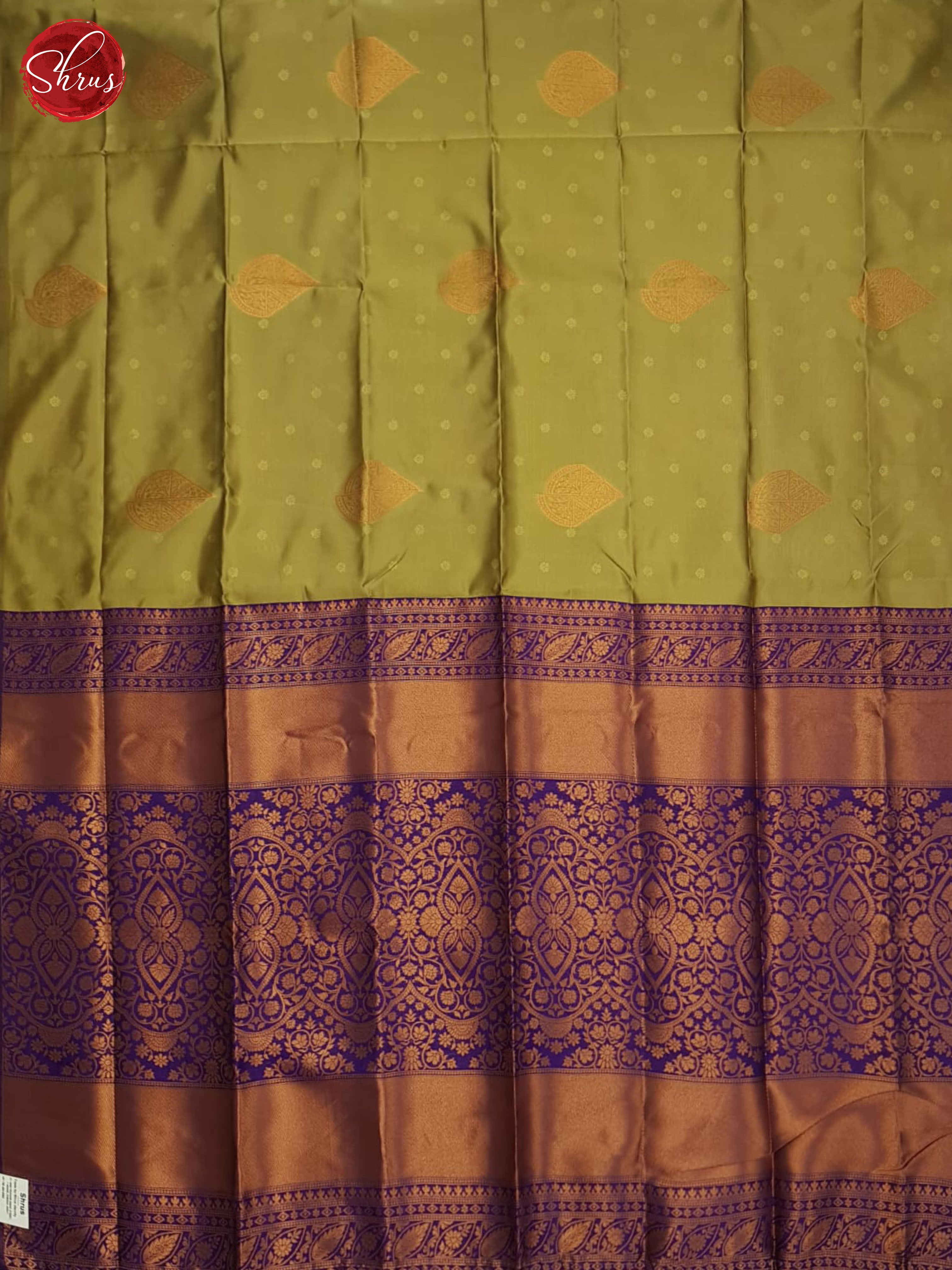 Elachi Green And Purple- semi soft silk saree - Shop on ShrusEternity.com