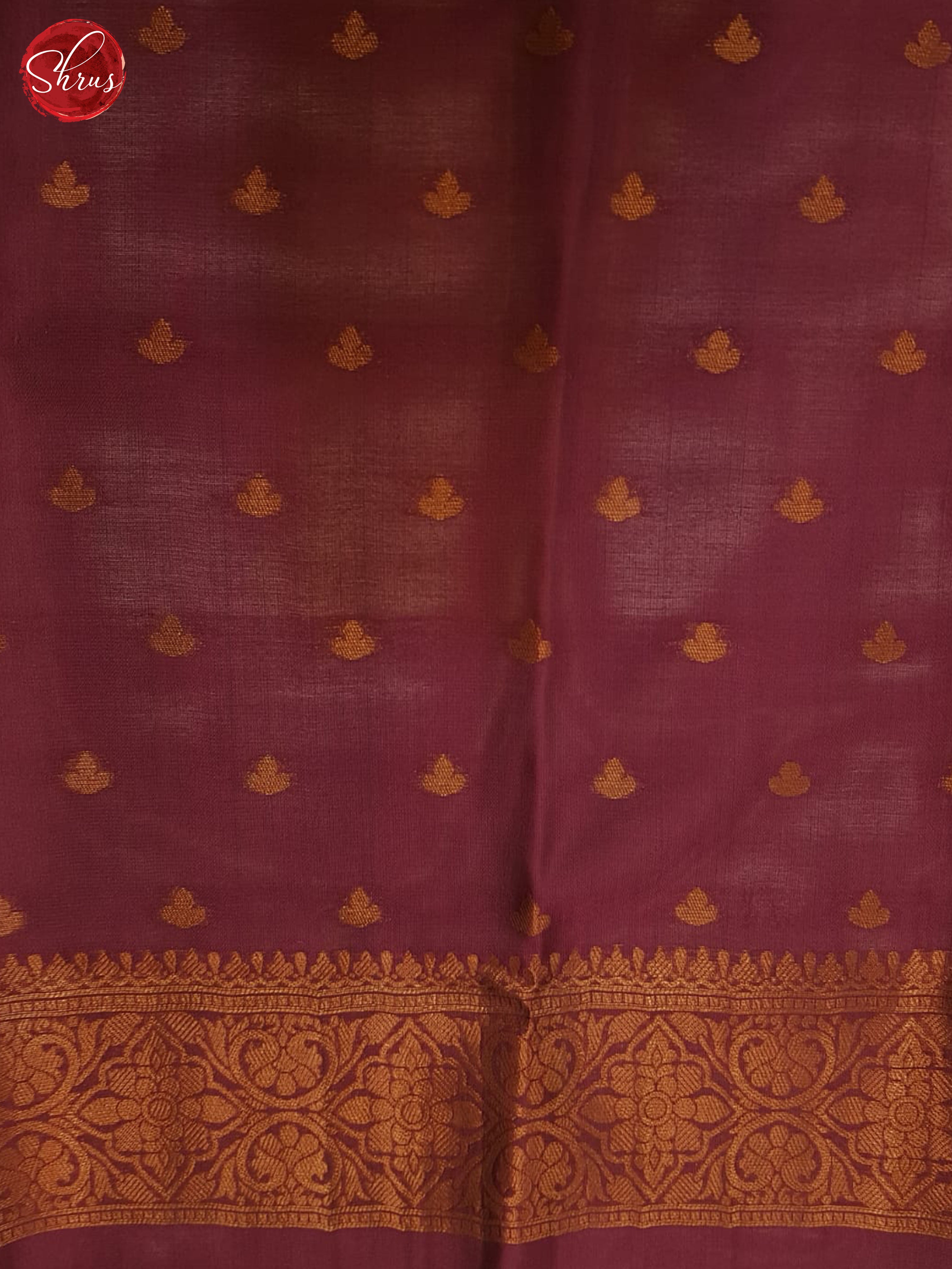 Green And Wine-Semi soft silk saree - Shop on ShrusEternity.com