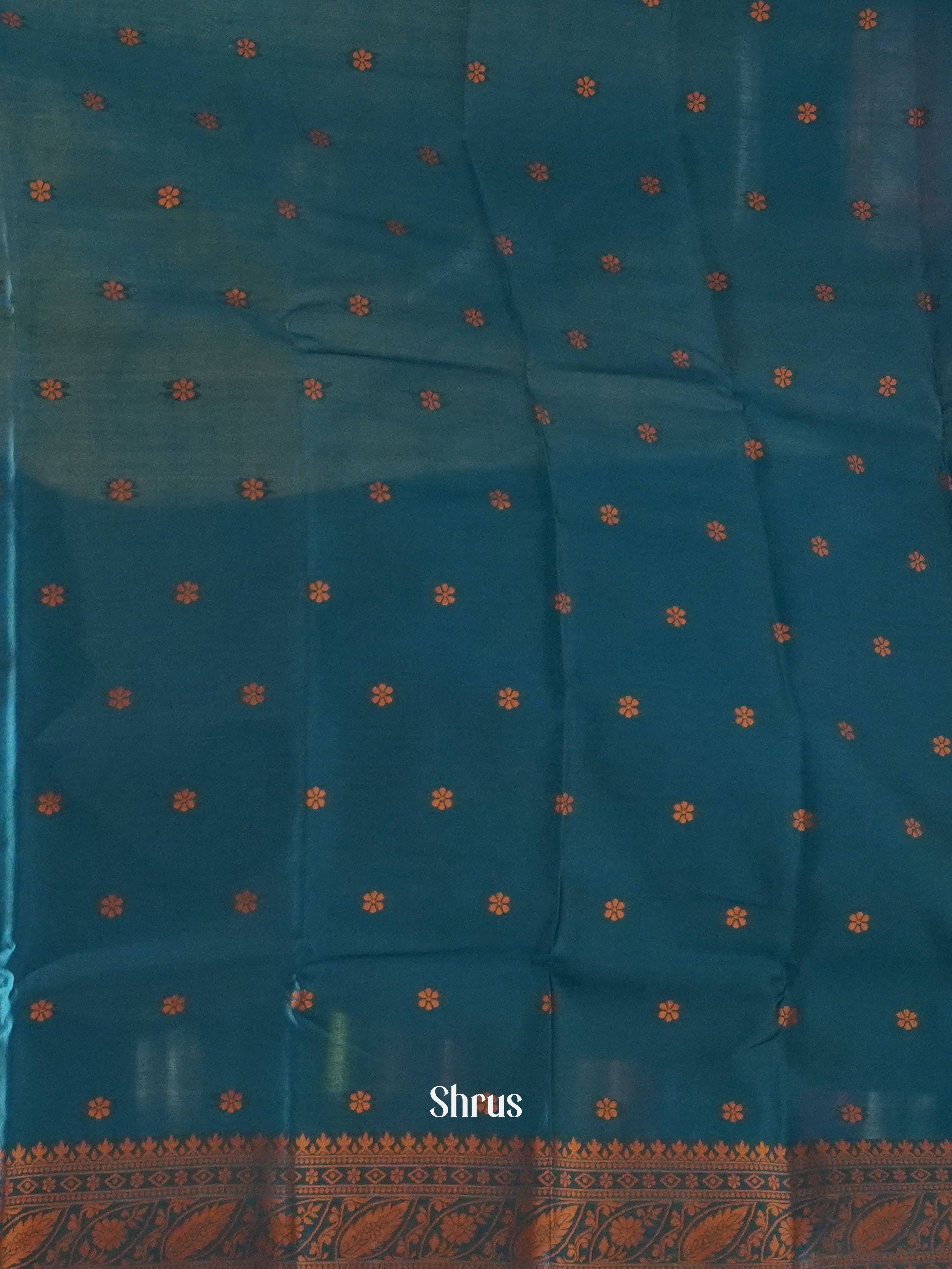 Majenta Pink And Blue- Semi Soft Silk Saree - Shop on ShrusEternity.com