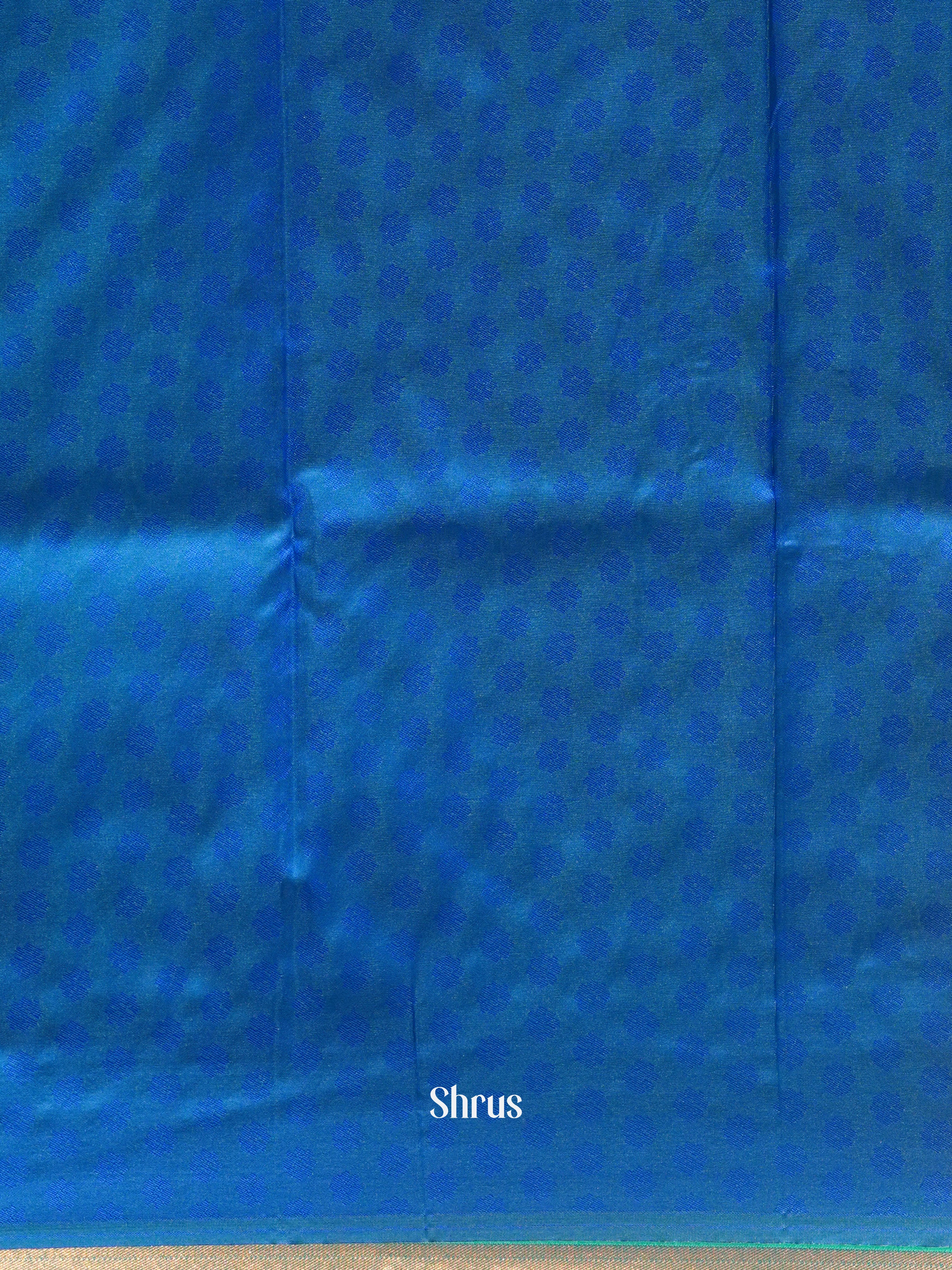 Green And Blue-Semi Kanchipuram Saree - Shop on ShrusEternity.com