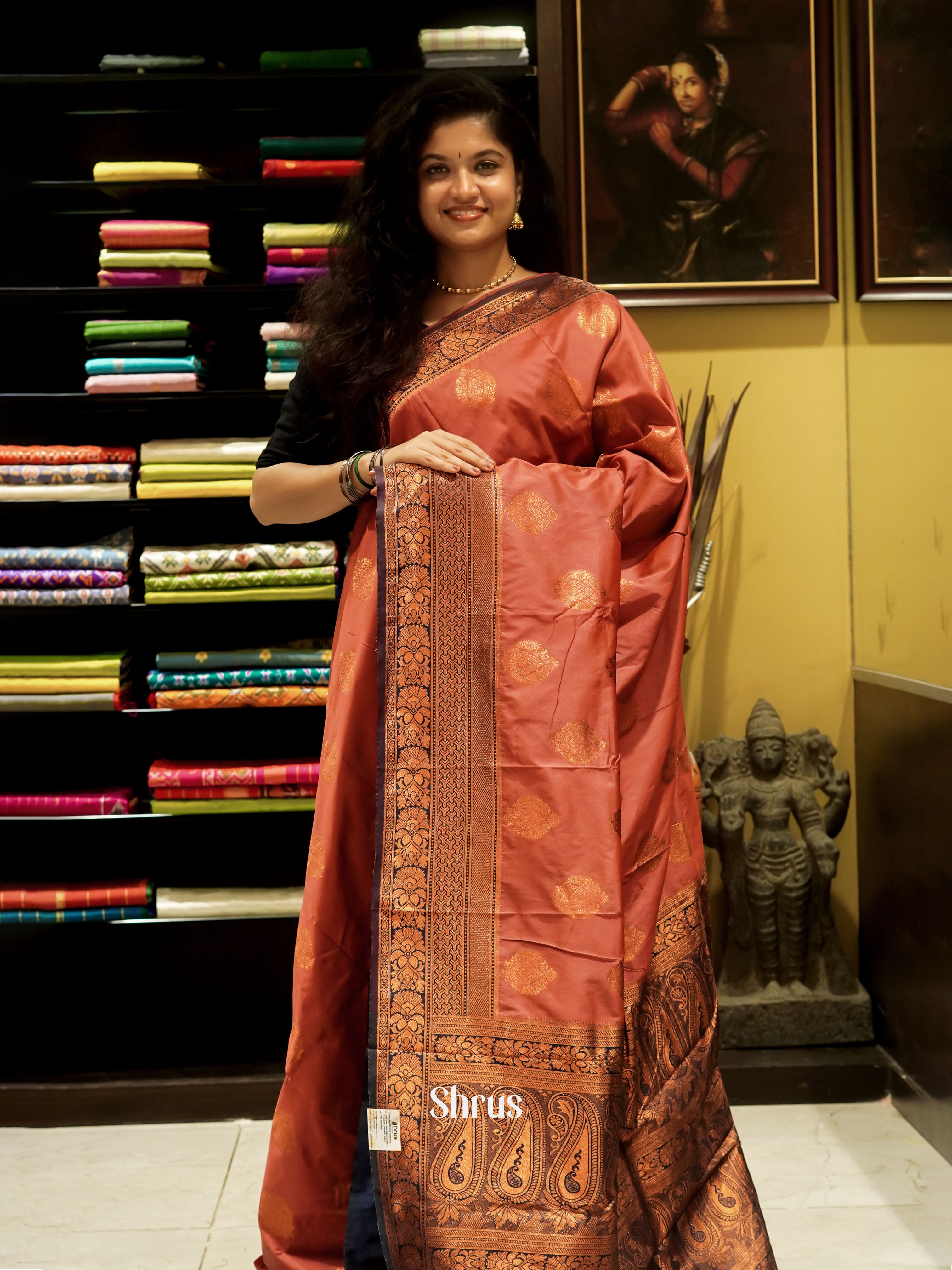 pink and blue-semi kanchipuram ssree - Shop on ShrusEternity.com