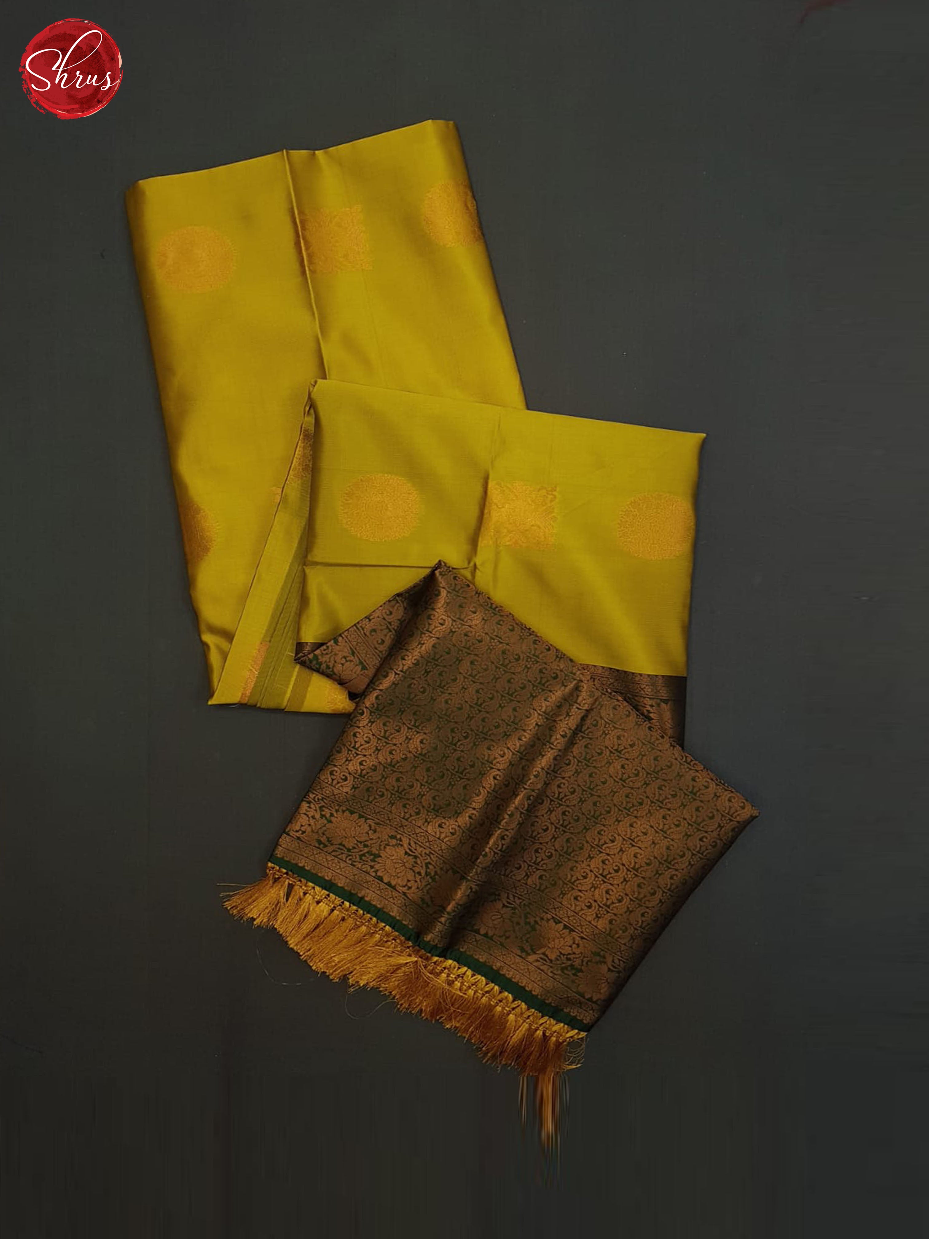 Mustard And Green- Semi soft silk saree - Shop on ShrusEternity.com