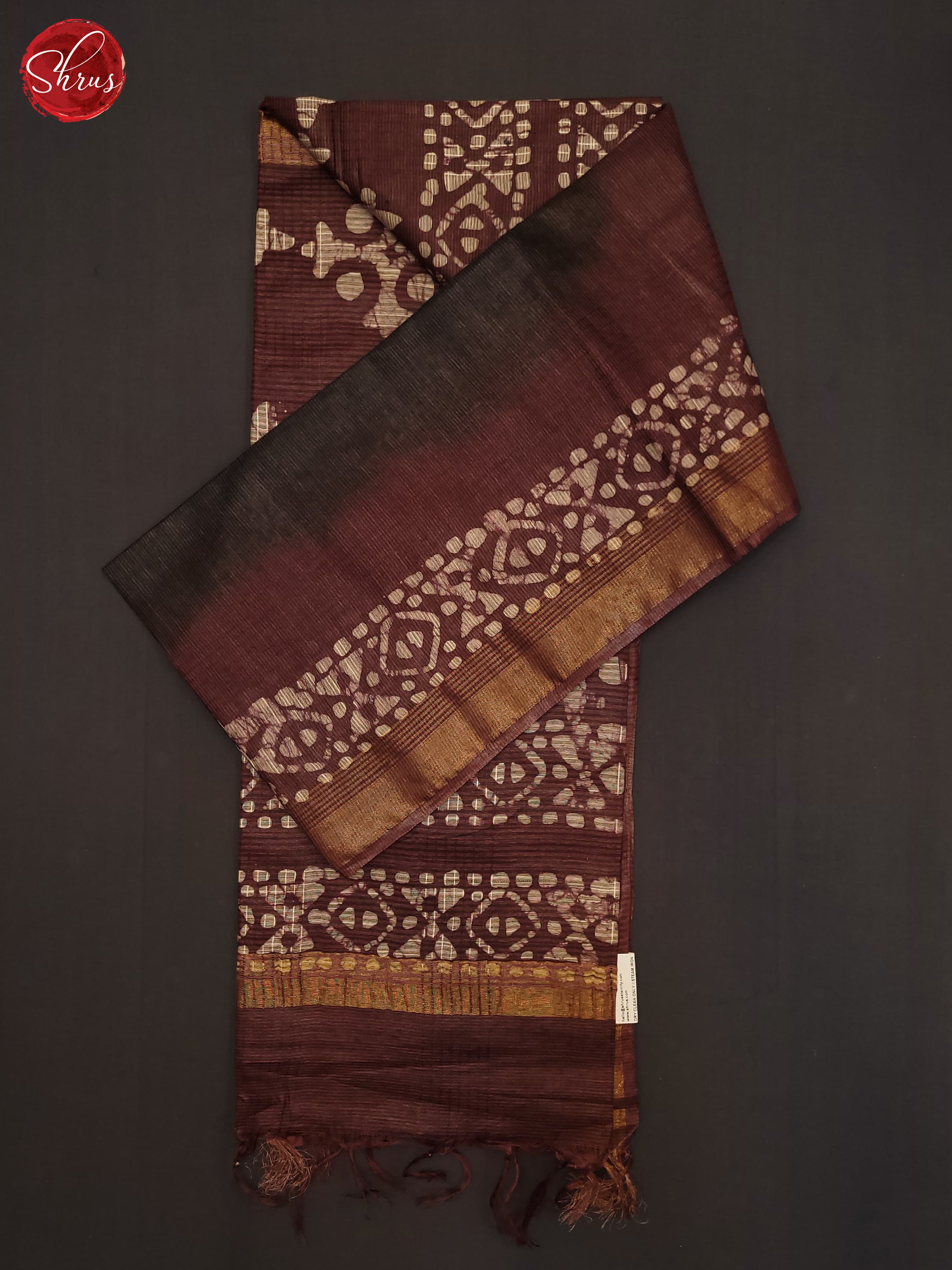 Black & Brown - Bhatik Saree - Shop on ShrusEternity.com