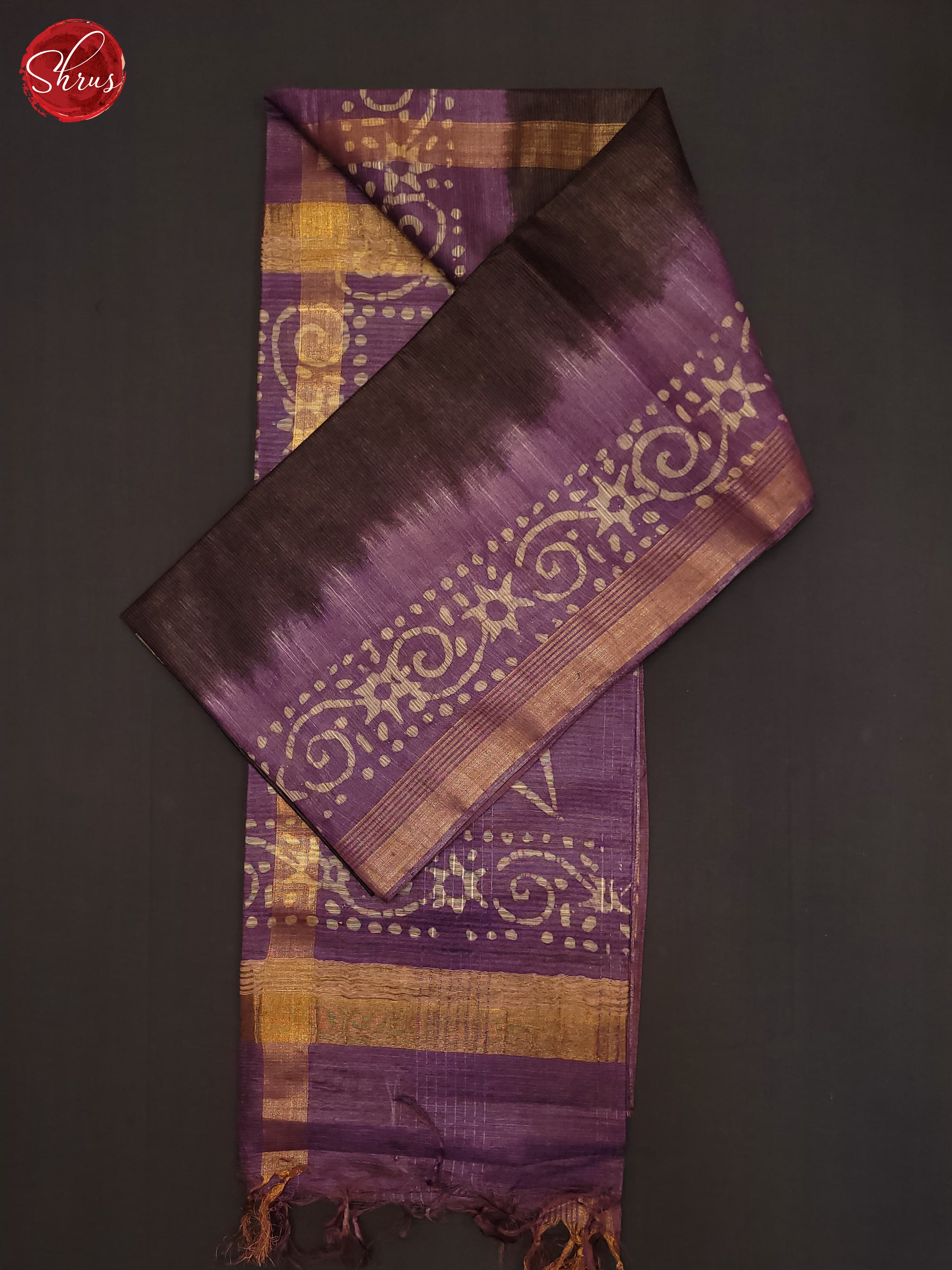 Brown & Lavender - Bhatik Saree - Shop on ShrusEternity.com