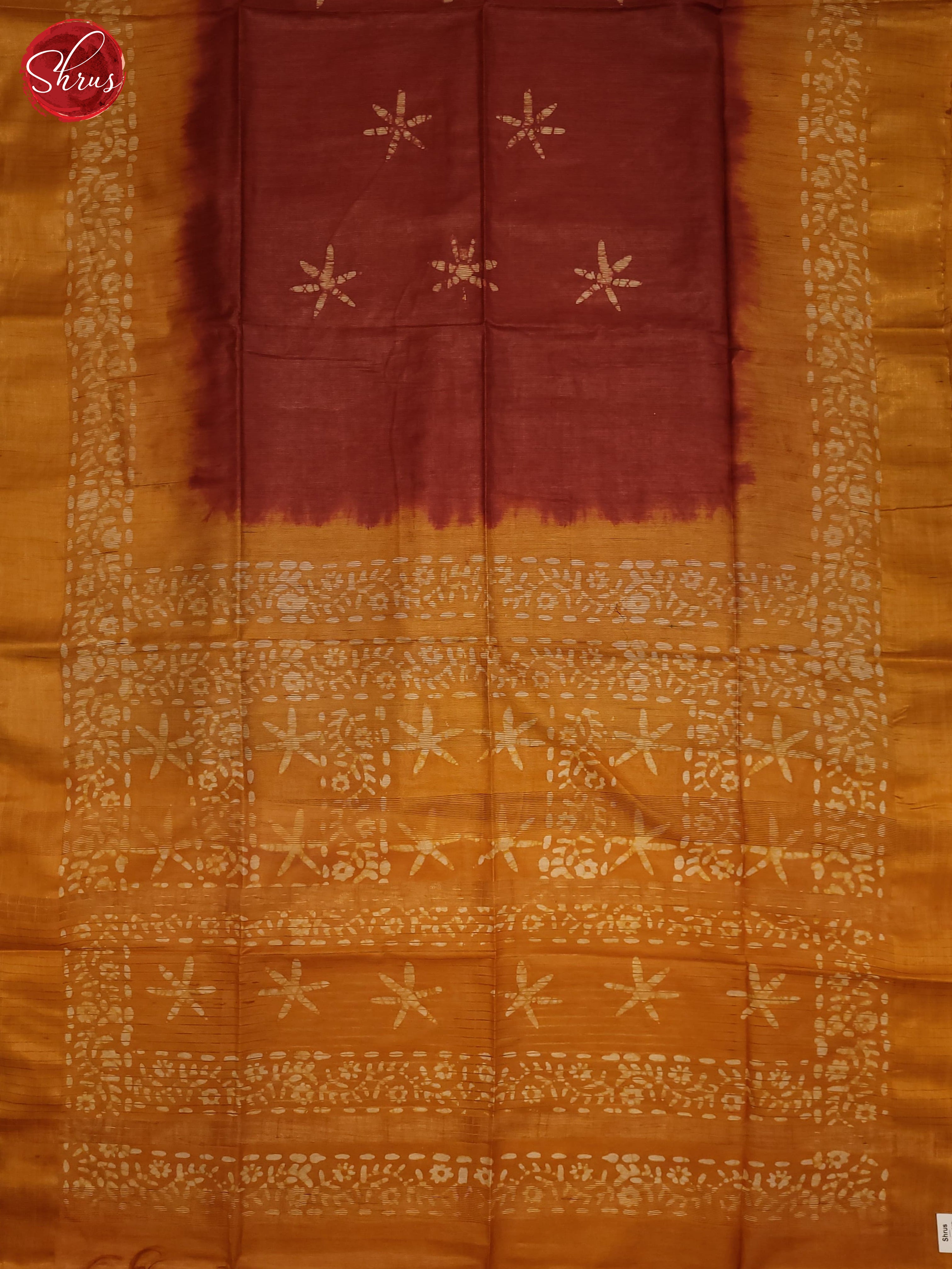 Red & Mustard - Bhatik Saree - Shop on ShrusEternity.com