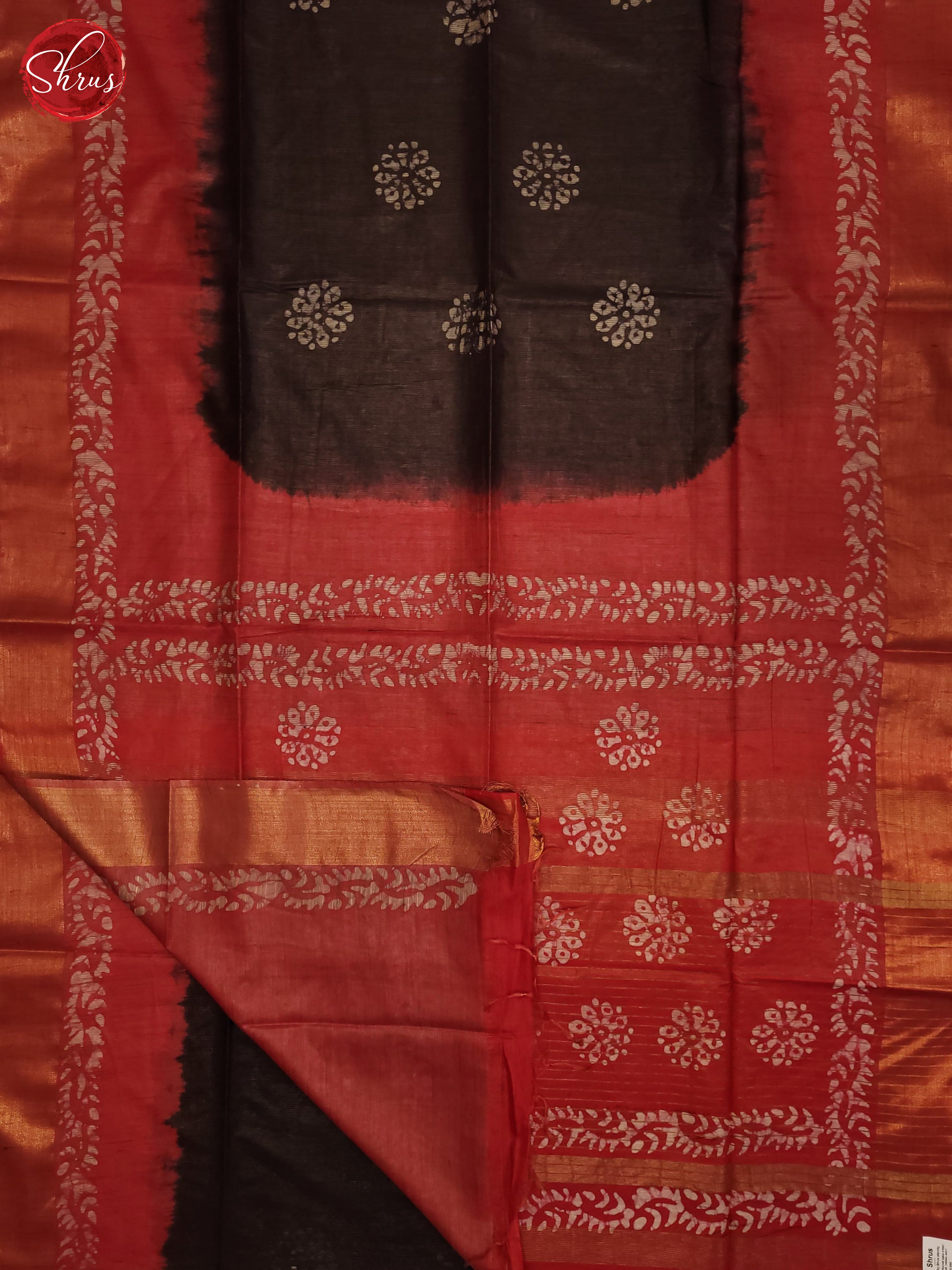 Brown & Red - Bhatik Saree - Shop on ShrusEternity.com
