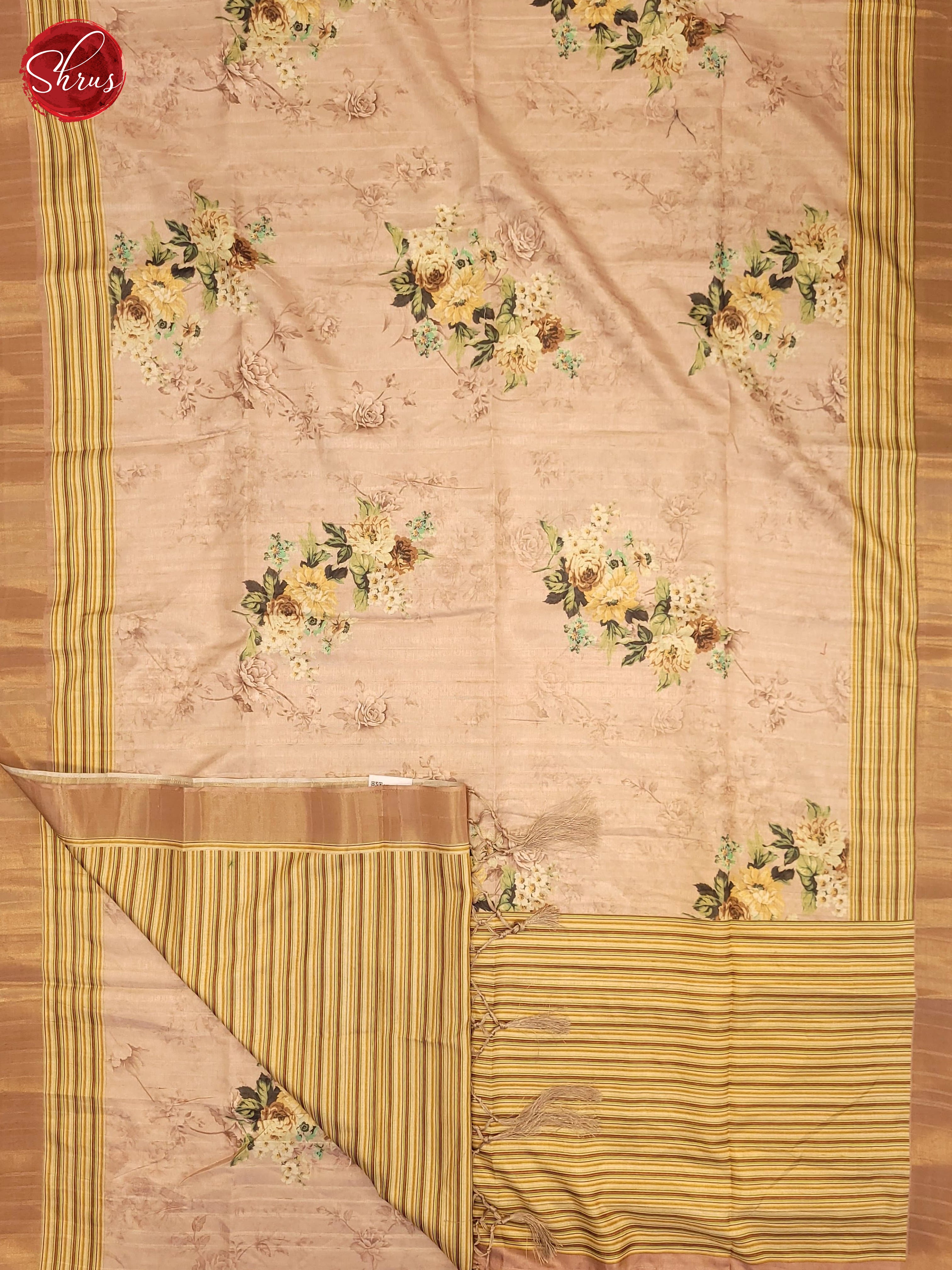 Onion Pink & Beige - Semi Tussar Saree - Shop on ShrusEternity.com