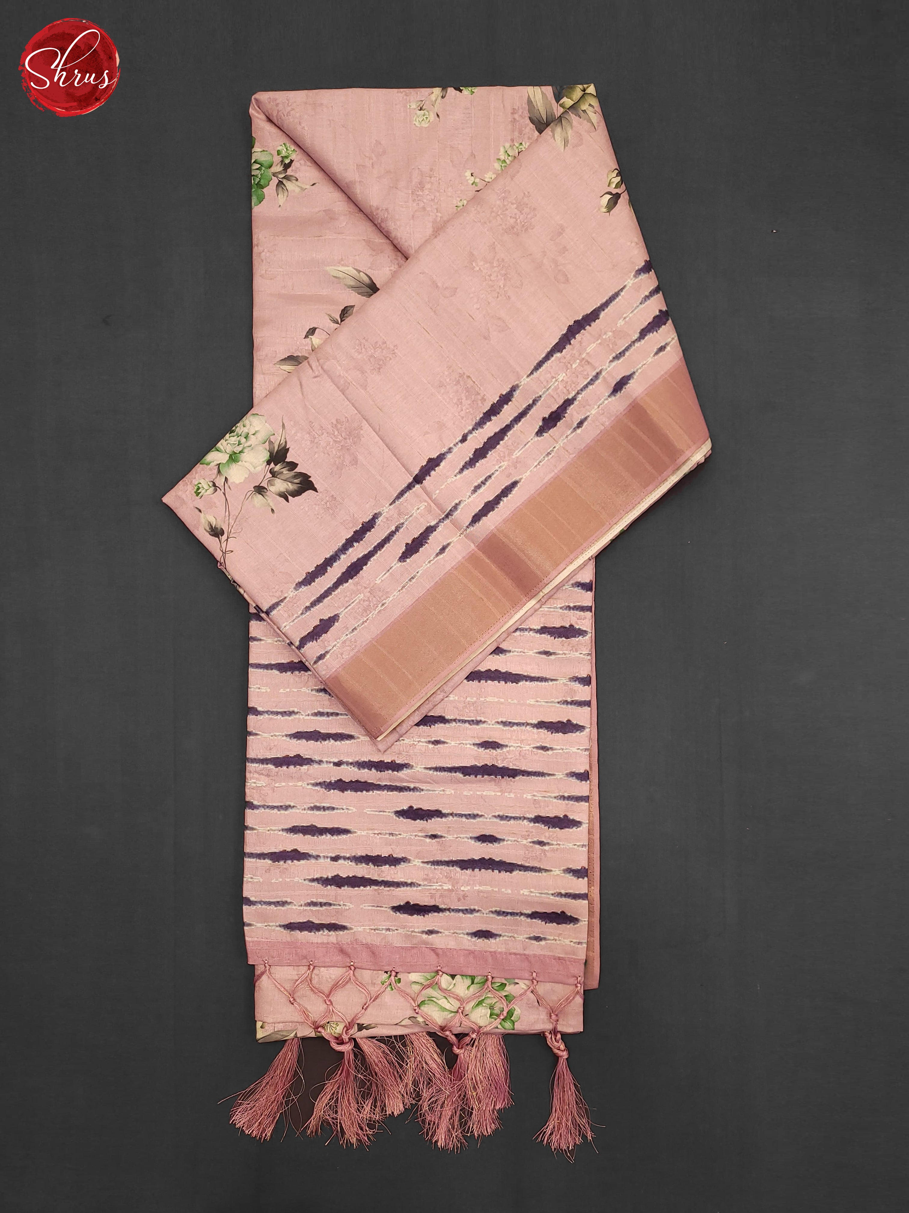 Pink &Black - Semi Tussar Saree - Shop on ShrusEternity.com