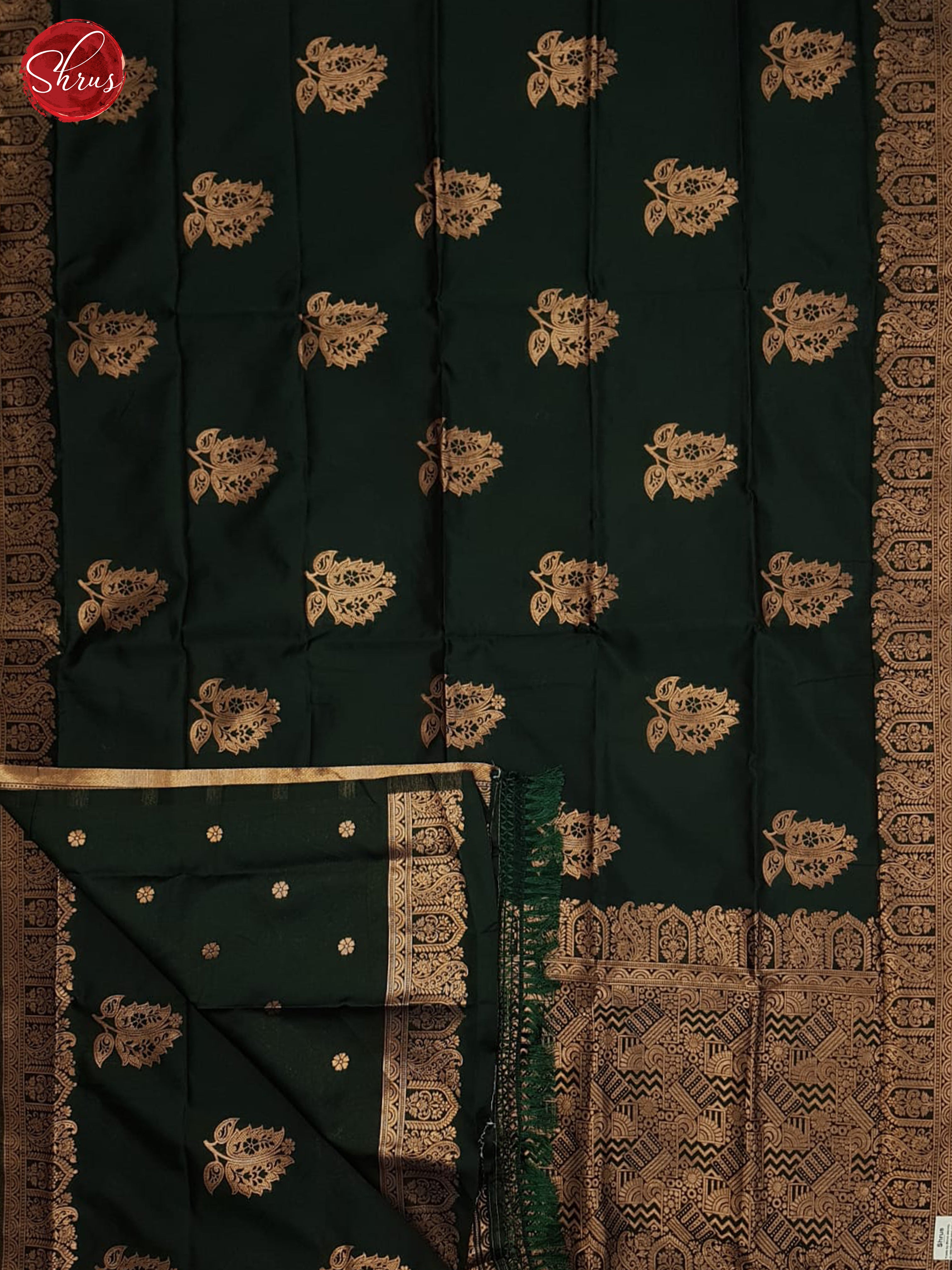 Green(single tone)-semi soft silk saree - Shop on ShrusEternity.com