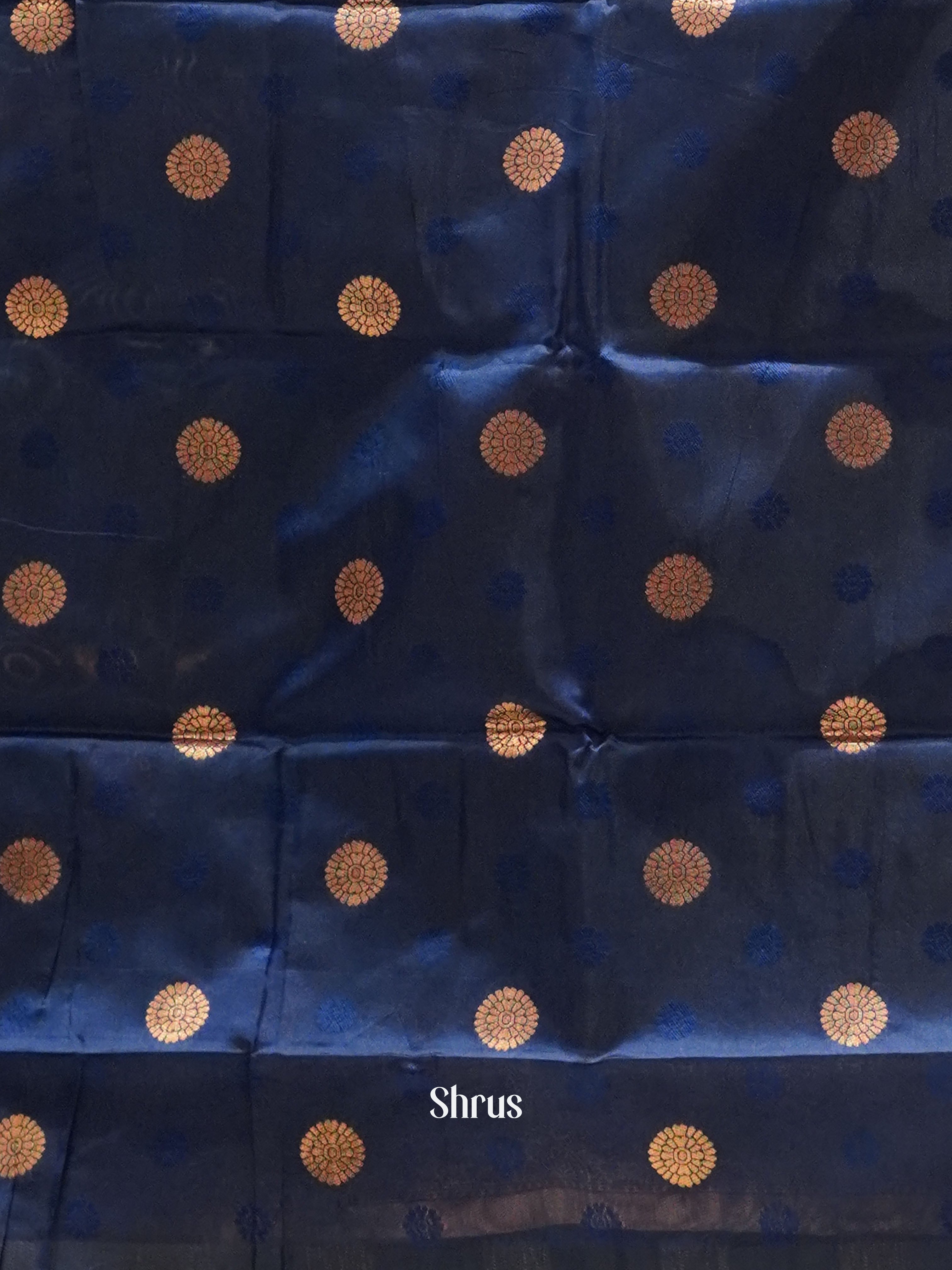 Blue(Single Tone) -Semi Soft silk Saree - Shop on ShrusEternity.com