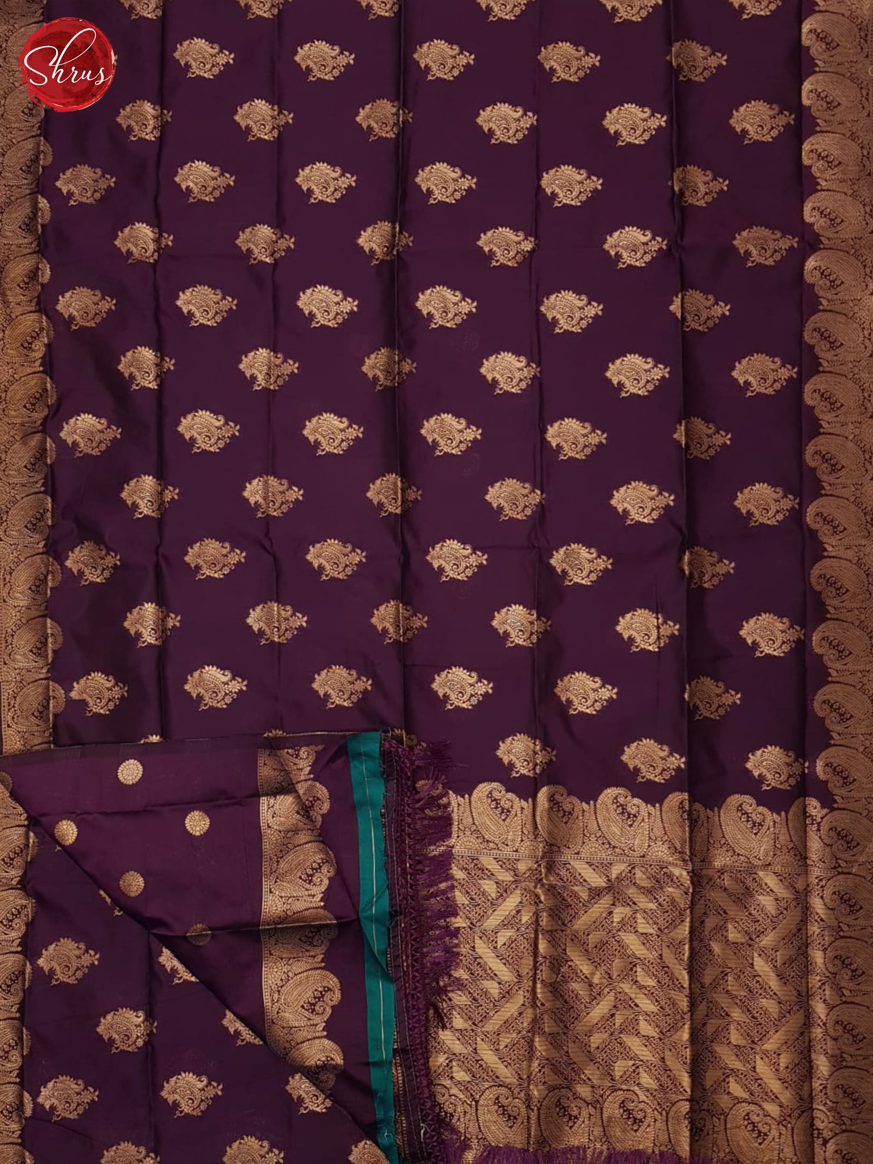 Wine(single tone)-Semi soft silk saree - Shop on ShrusEternity.com