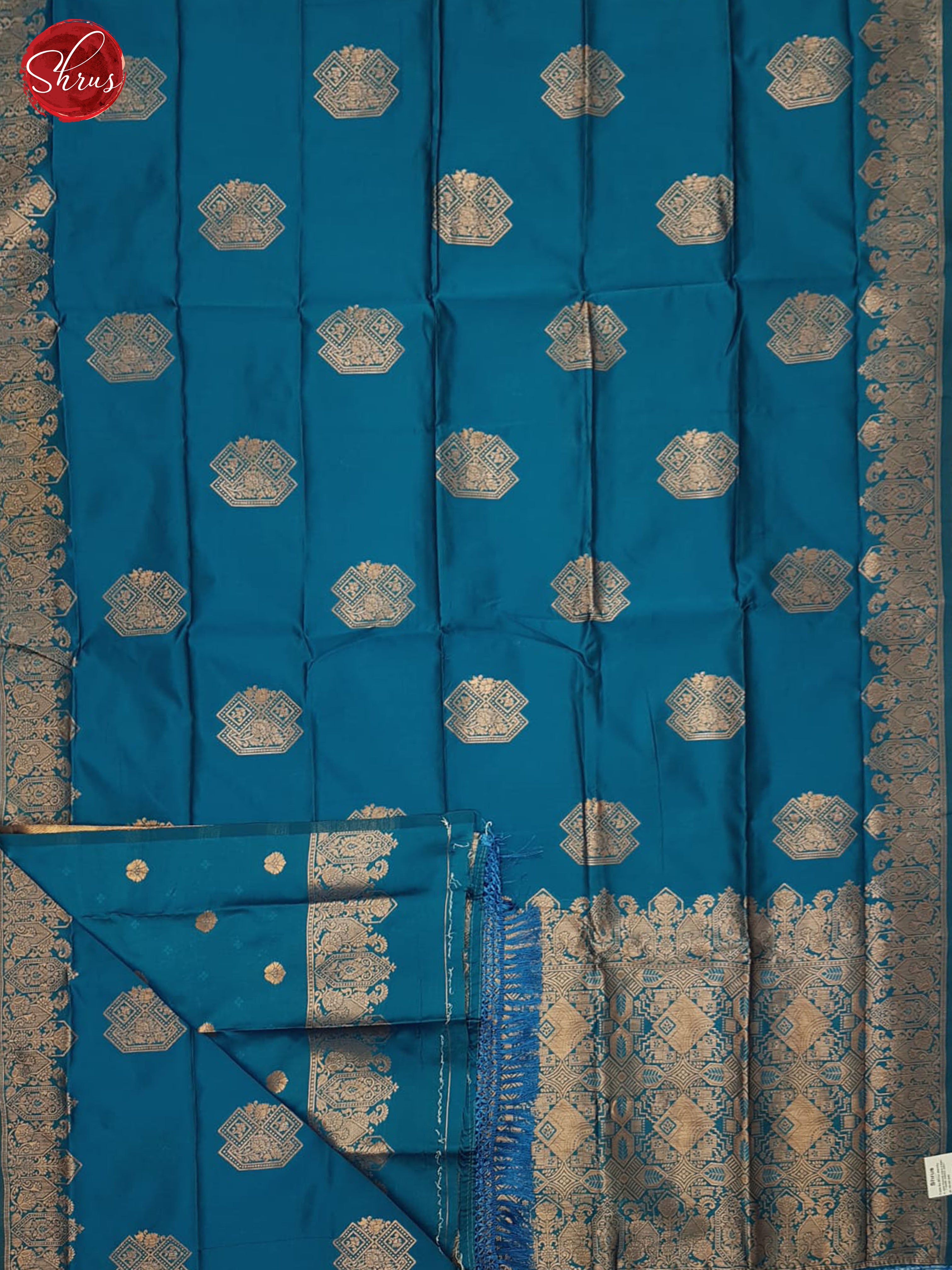 Blue(single tone)- Semi soft silk saree - Shop on ShrusEternity.com