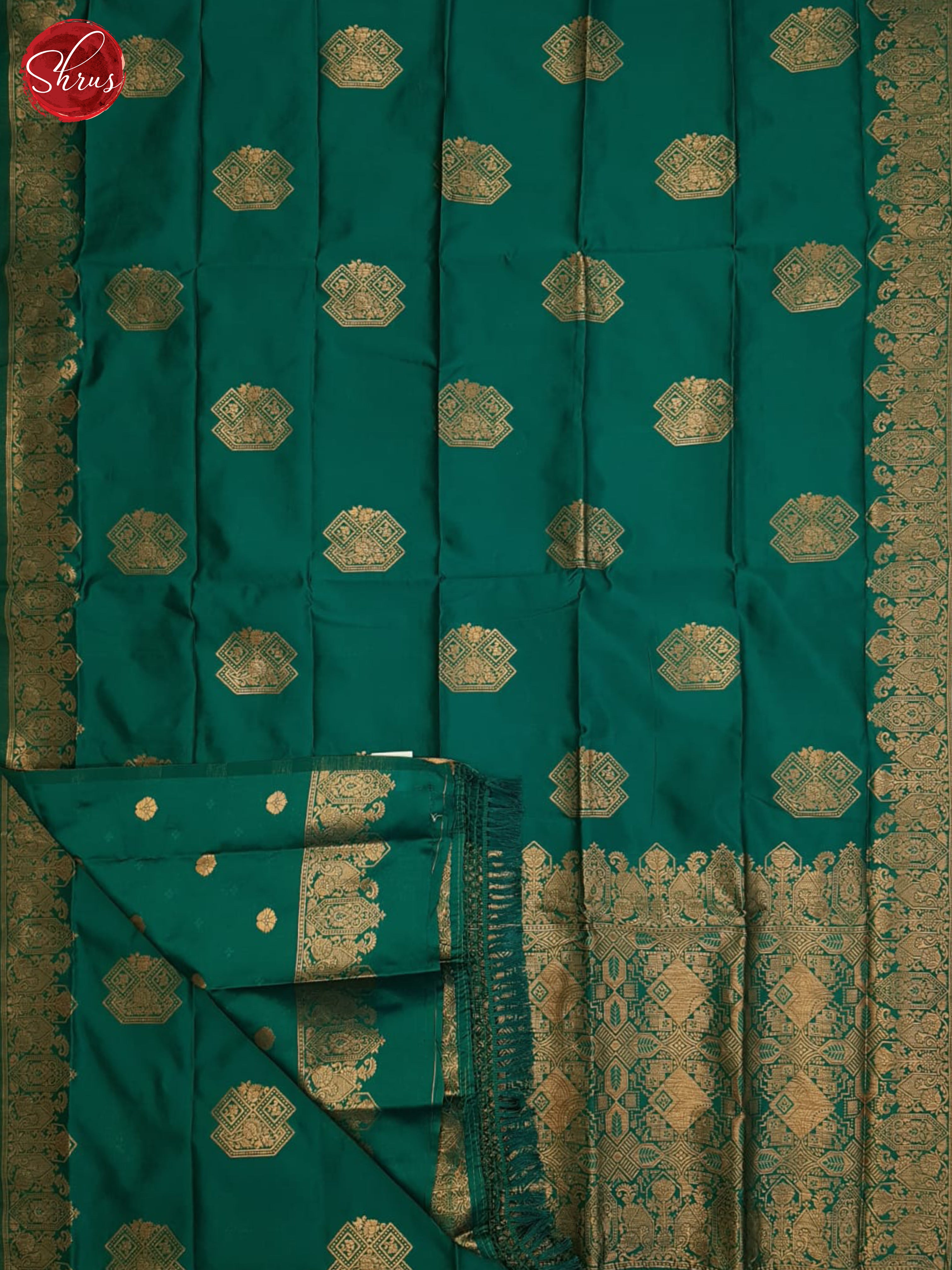 Peacock Green(single tone)-Semi soft silk saree - Shop on ShrusEternity.com