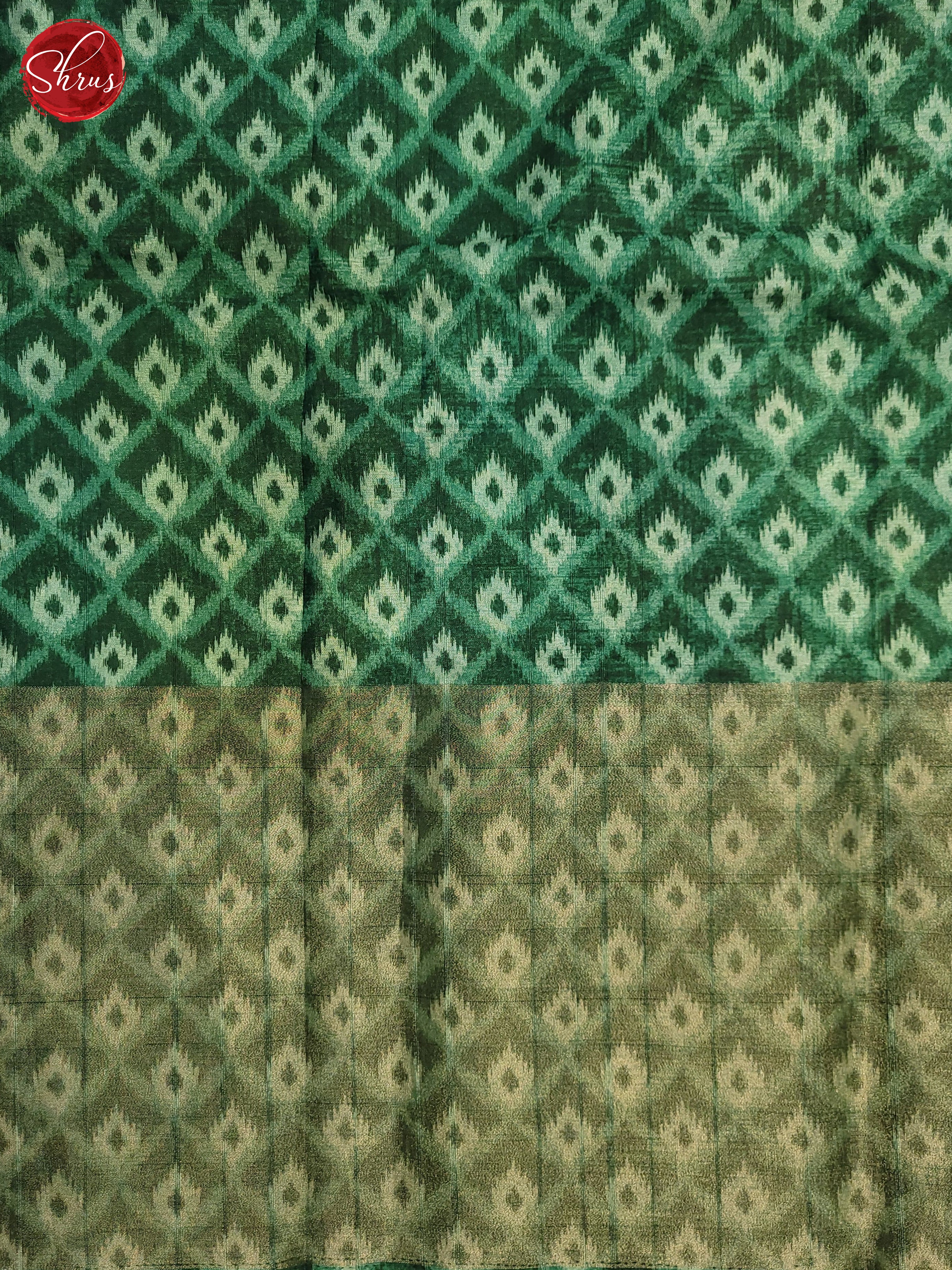 Red & Green - Semi Pochampally Saree - Shop on ShrusEternity.com