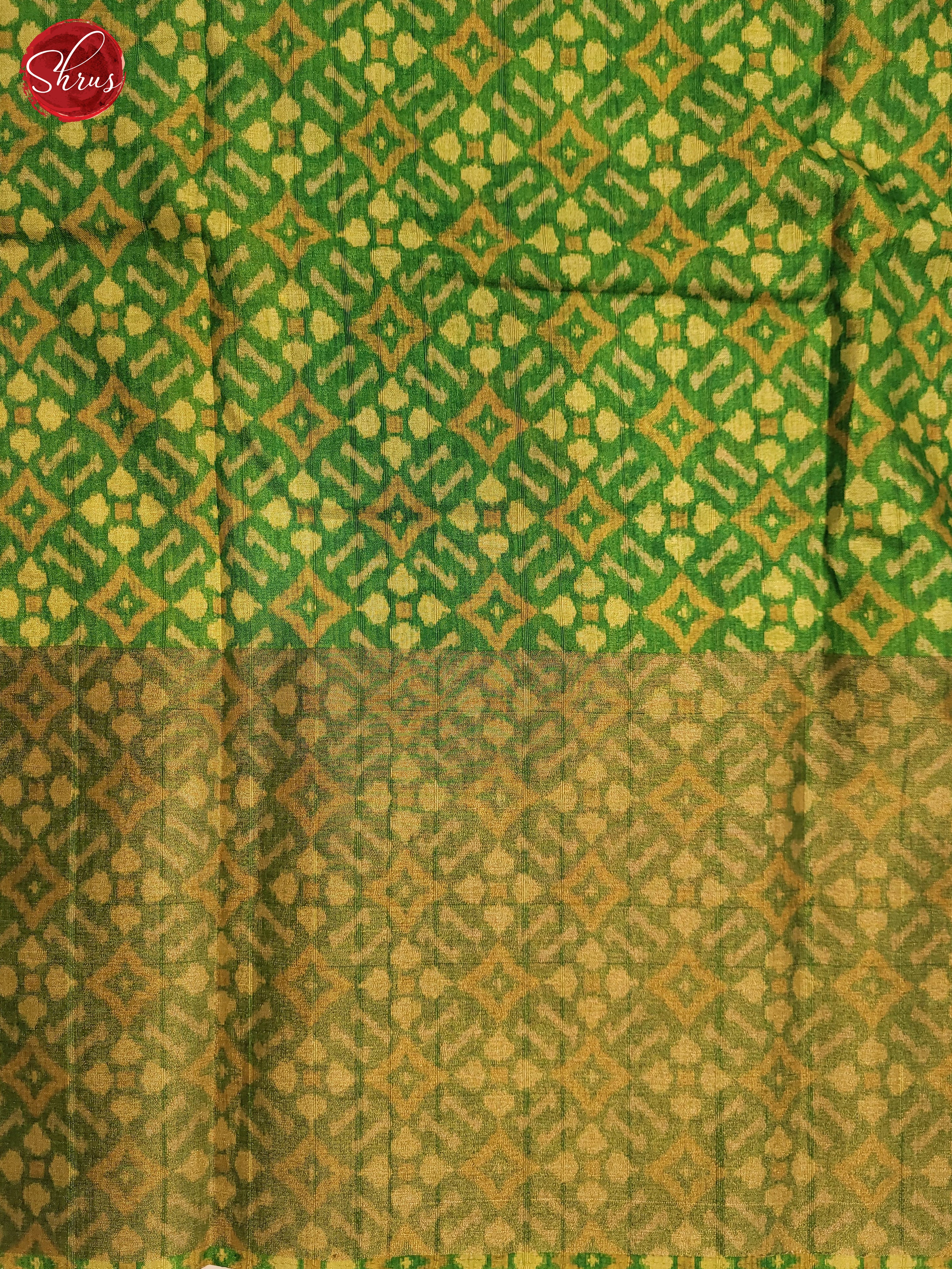Dark Green & Green- Semi Pochampally Saree - Shop on ShrusEternity.com
