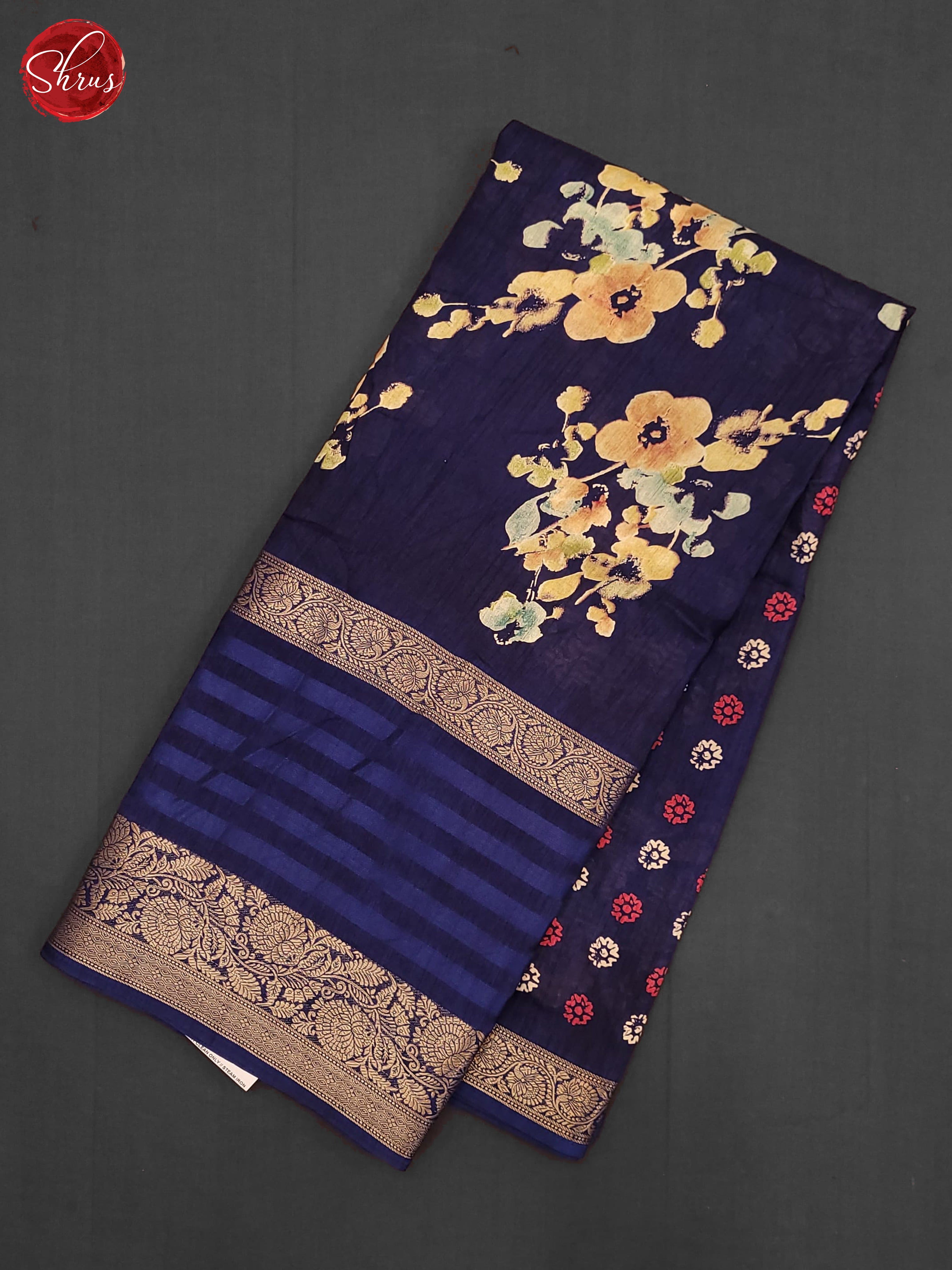 Blue(Single Tone) - Semi Crepe Saree - Shop on ShrusEternity.com