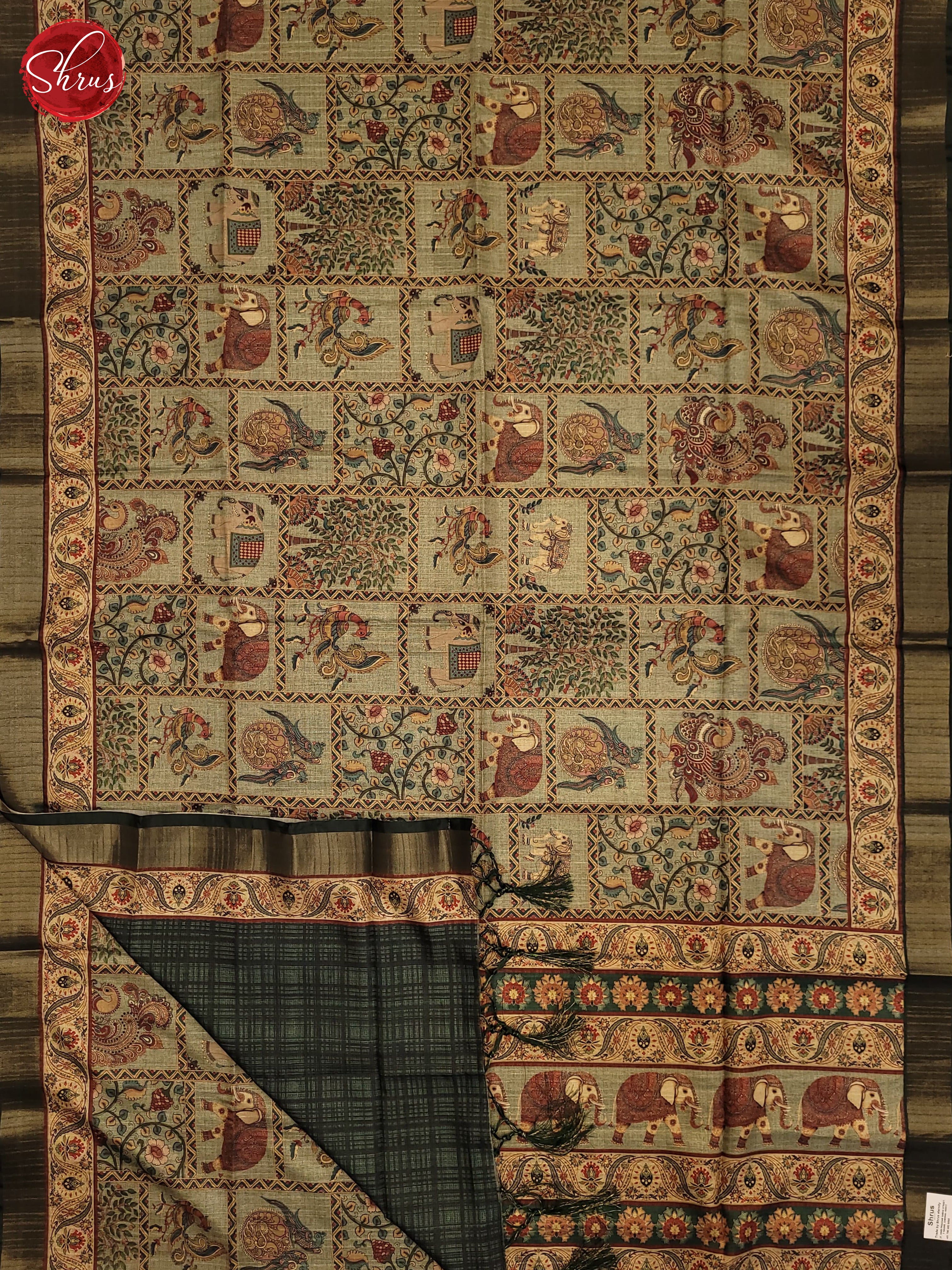 Pista Green & Green - Semi Tussar Saree - Shop on ShrusEternity.com