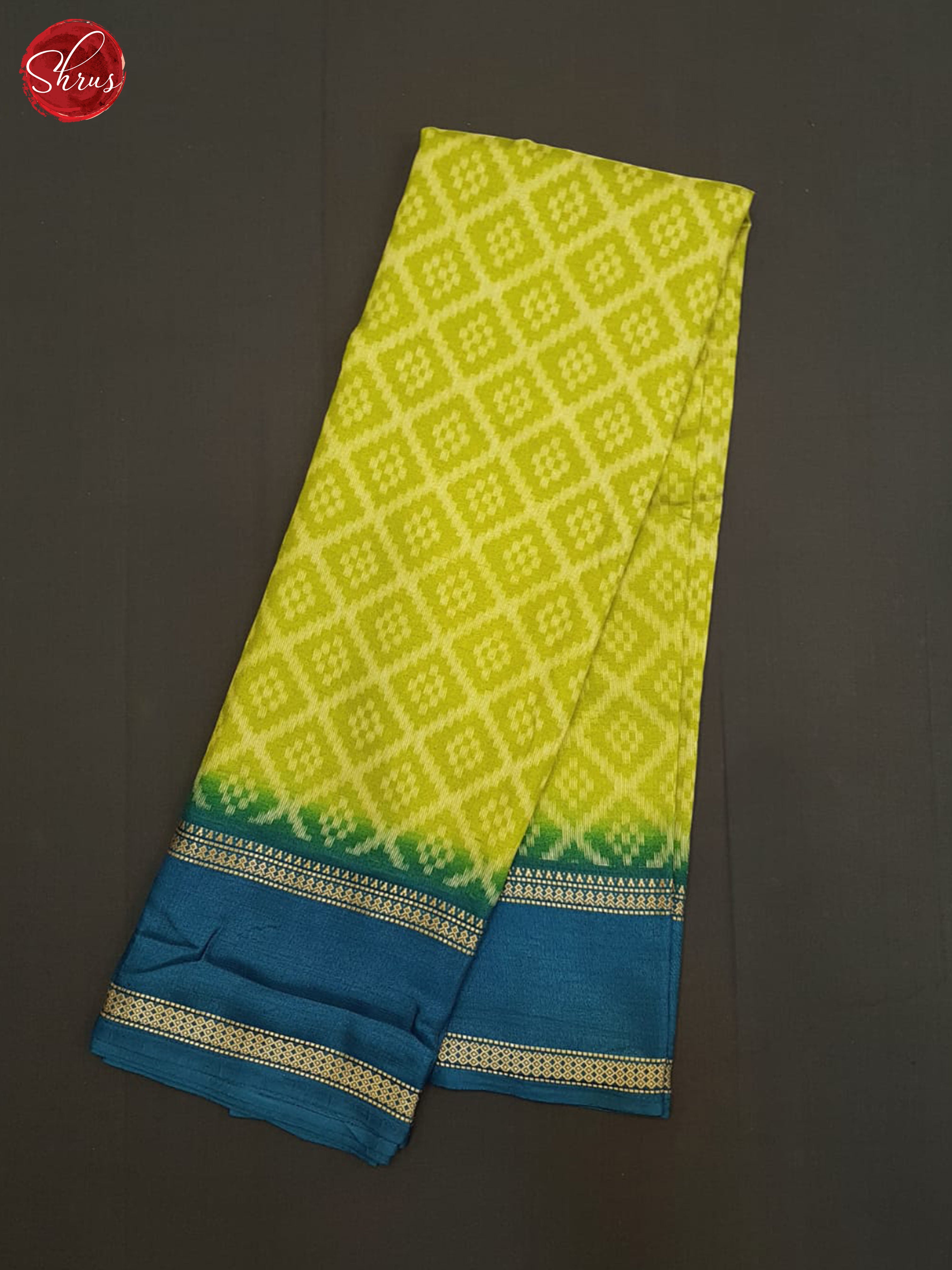 Green And Blue-Semi Crepe saree - Shop on ShrusEternity.com