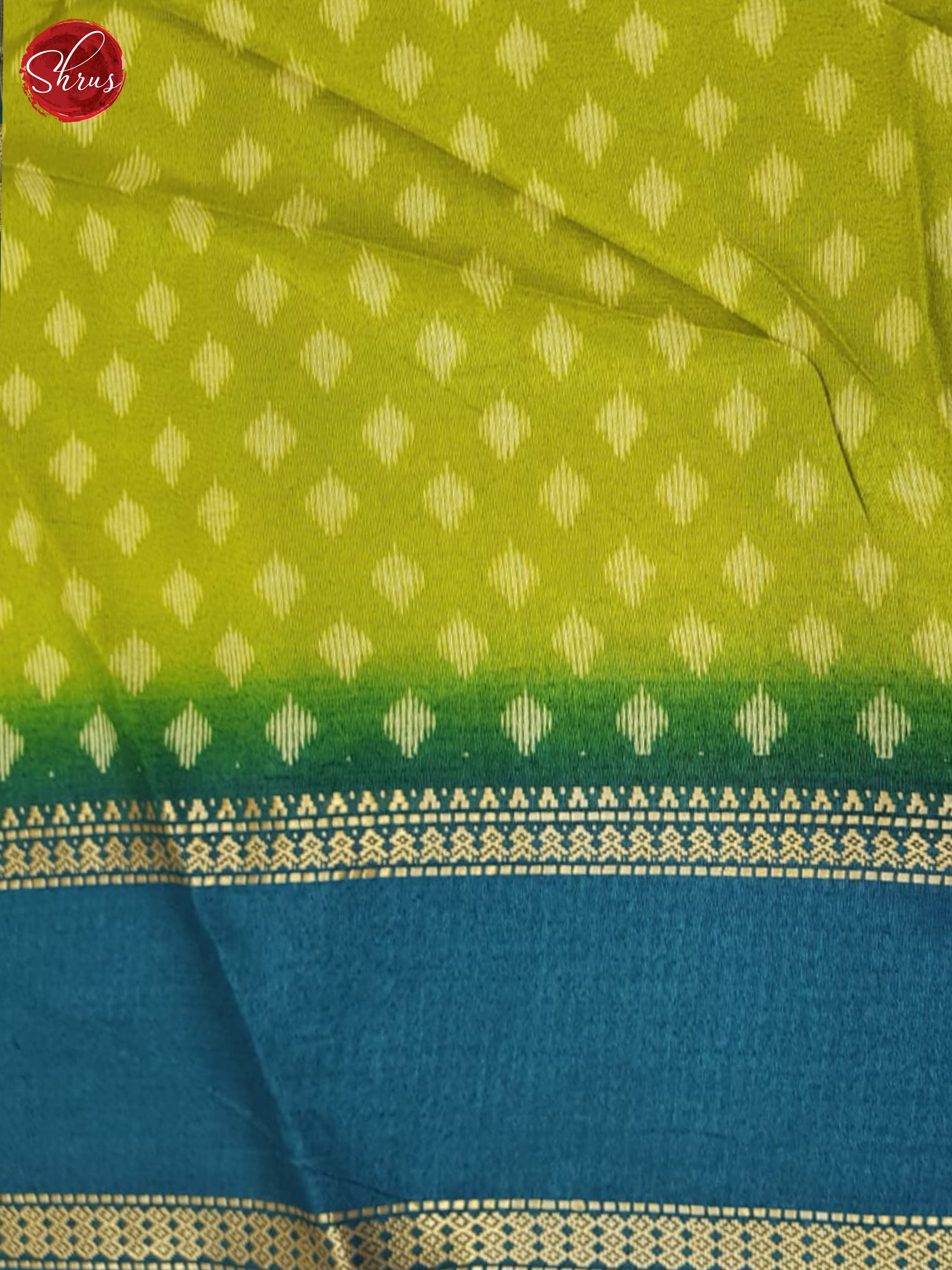 Green And Blue-Semi Crepe saree - Shop on ShrusEternity.com