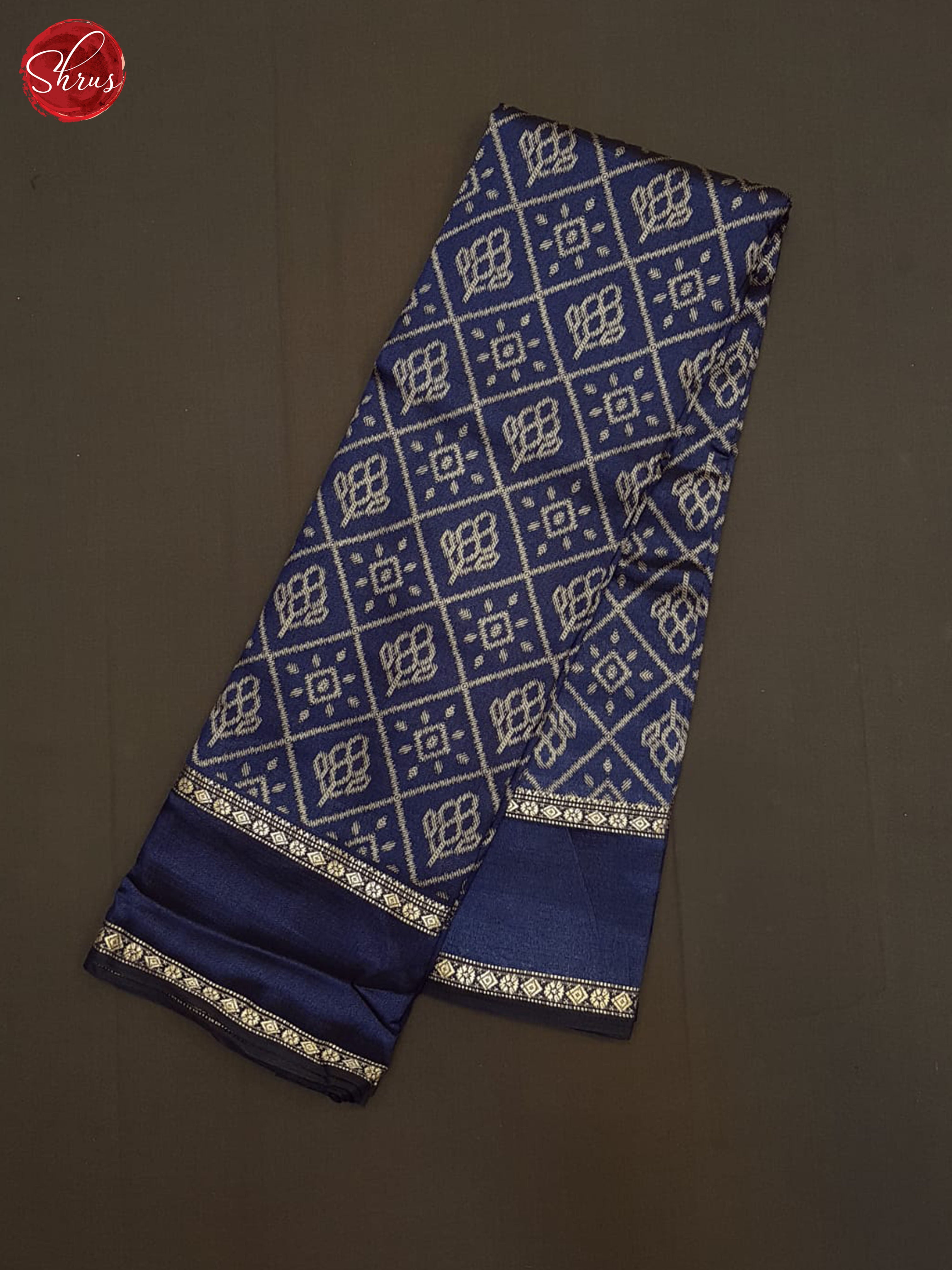 Blue(single tone) - Semi crepe saree - Shop on ShrusEternity.com