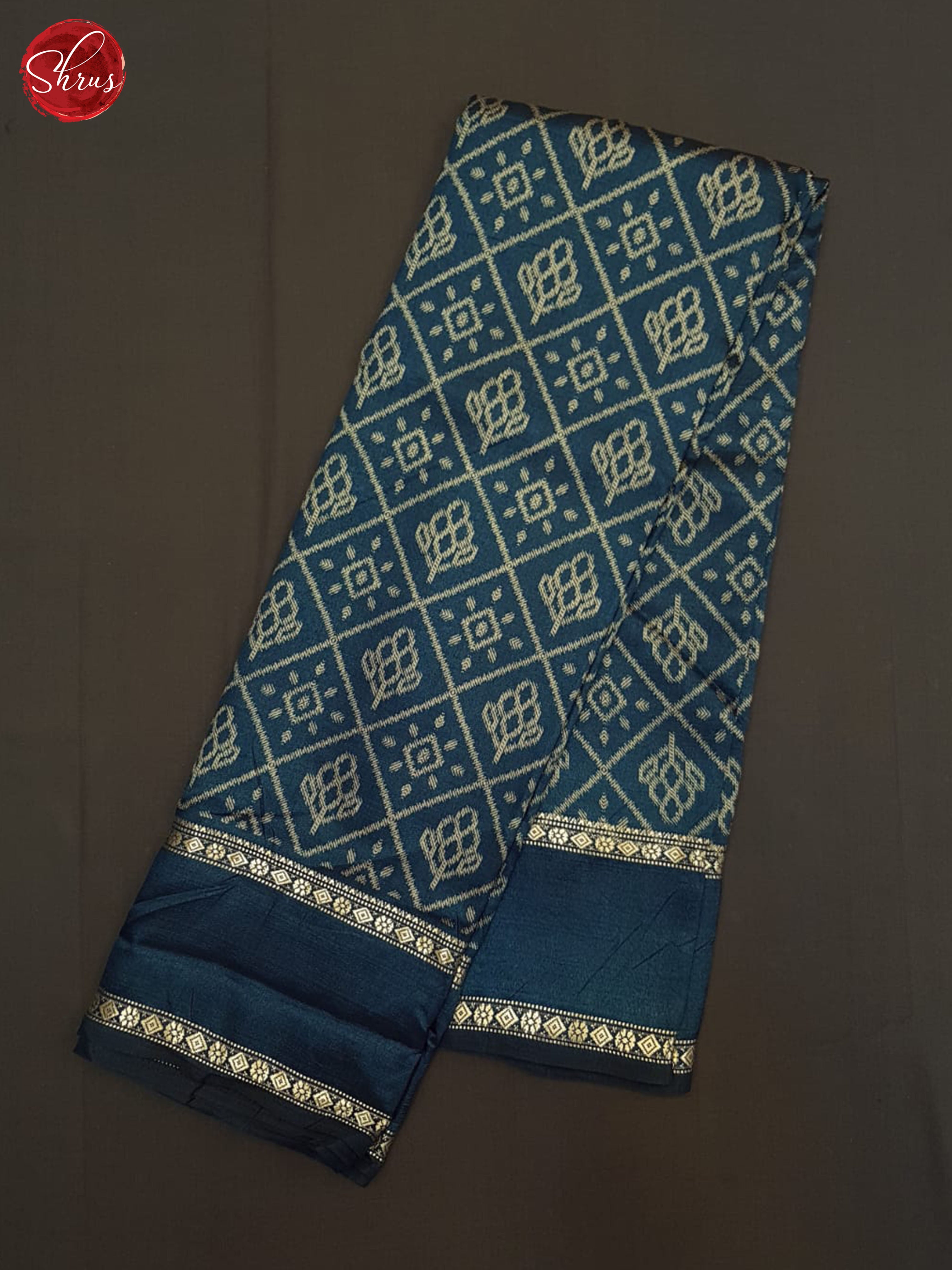 Blue(single tone) - Semi Crepe Saree - Shop on ShrusEternity.com