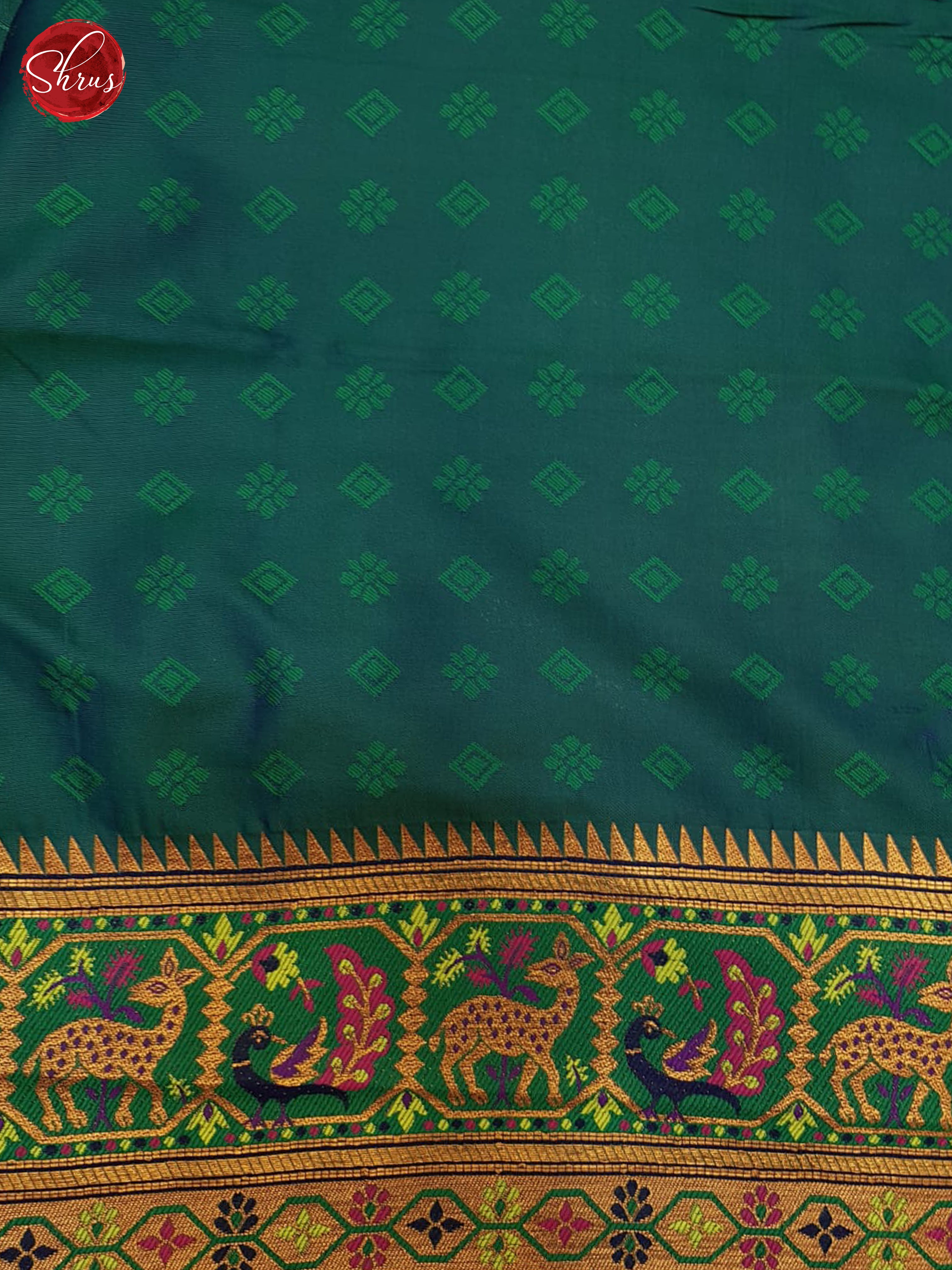 Blue(Single tone)- Semi Kanchipuram Saree - Shop on ShrusEternity.com