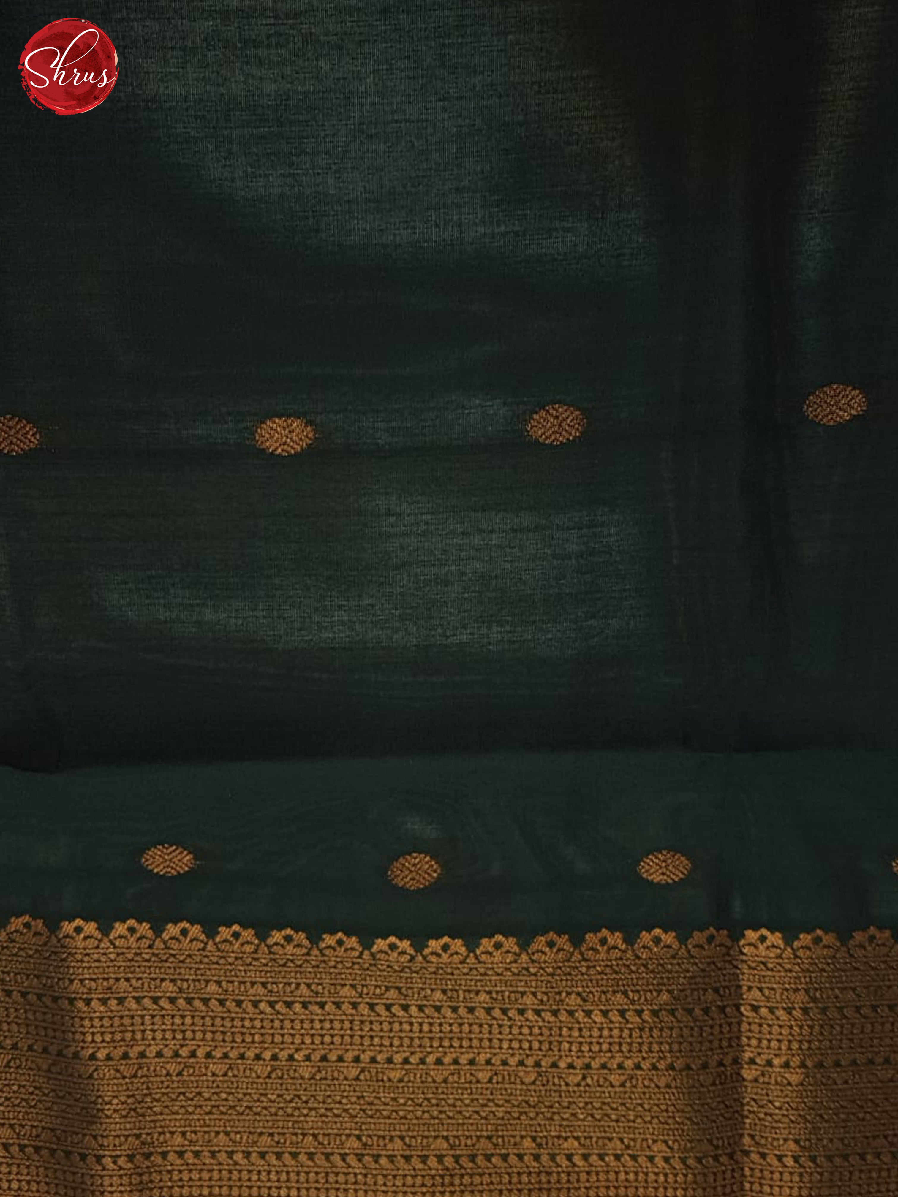 Cream and Green- Semi Kanchipuram Saree - Shop on ShrusEternity.com